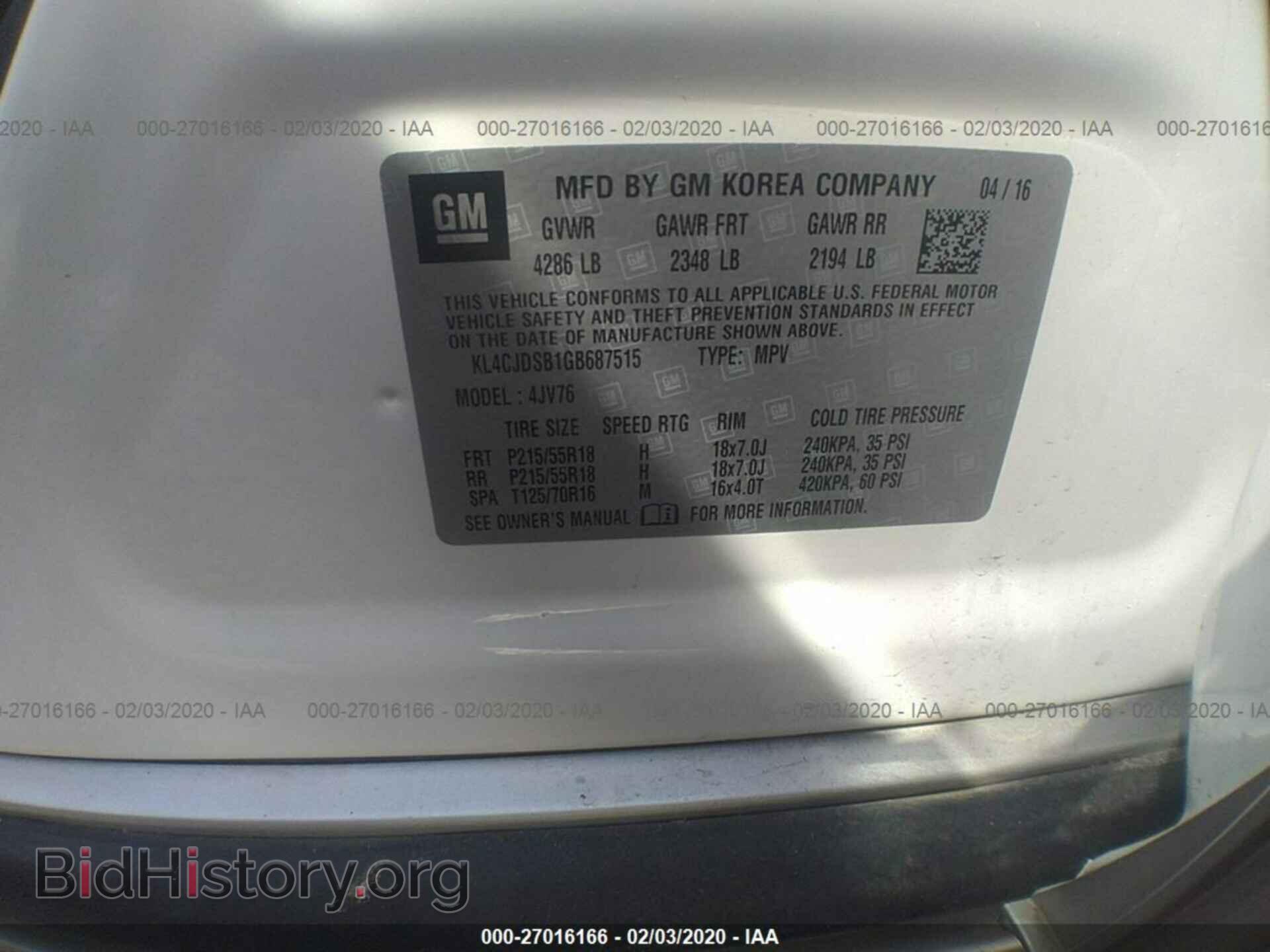 2016 BUICK ENCORE - VIN: KL4CJDSB1GB687515 - Photo 9