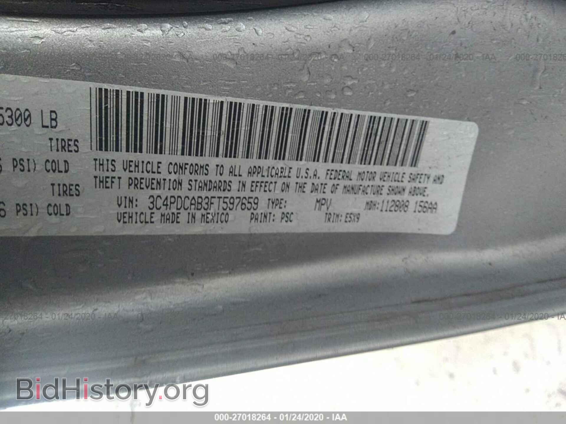 2015 DODGE JOURNEY - VIN: 3C4PDCAB3FT597659 - Фото 9