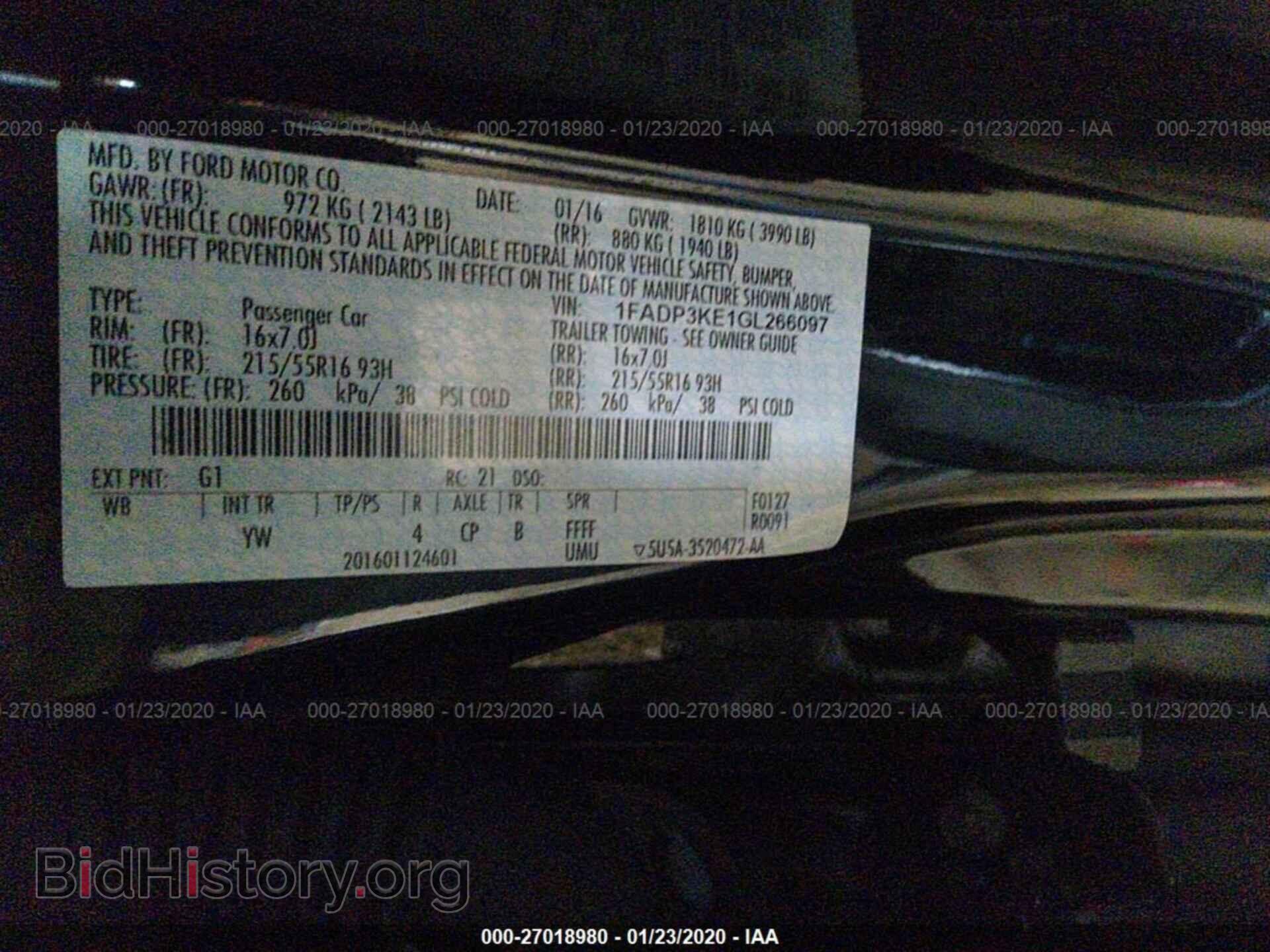 2016 FORD FOCUS - VIN: 1FADP3KE1GL266097 - Фото 9