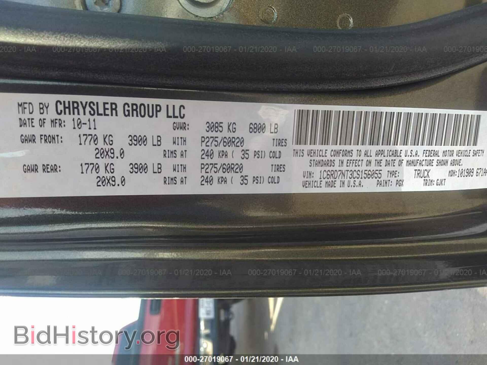 2012 DODGE RAM 1500 - VIN: 1C6RD7NT3CS156055 - Photo 9