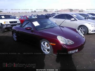 1999 Porsche BOXSTER, темно-бордовый — VIN WP0CA2987XU620636, IAAI