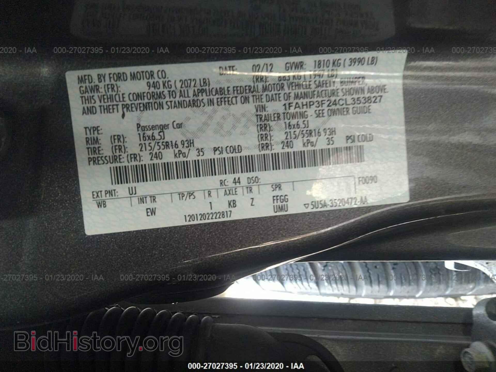 2012 FORD FOCUS - VIN: 1FAHP3F24CL353827 - Photo 9