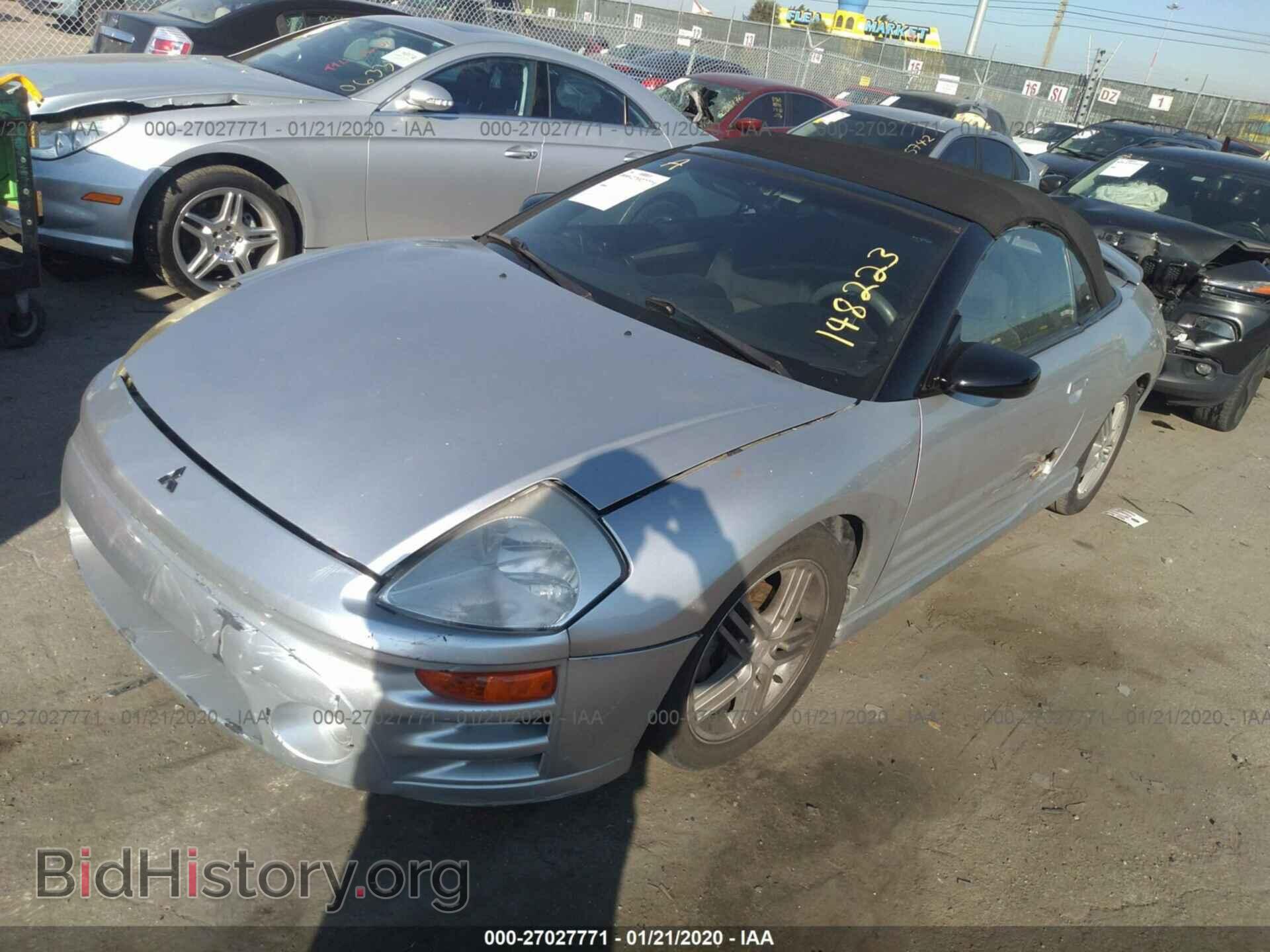 2003 MITSUBISHI ECLIPSE - VIN: 4A3AE55H43E148223 - Фото 2