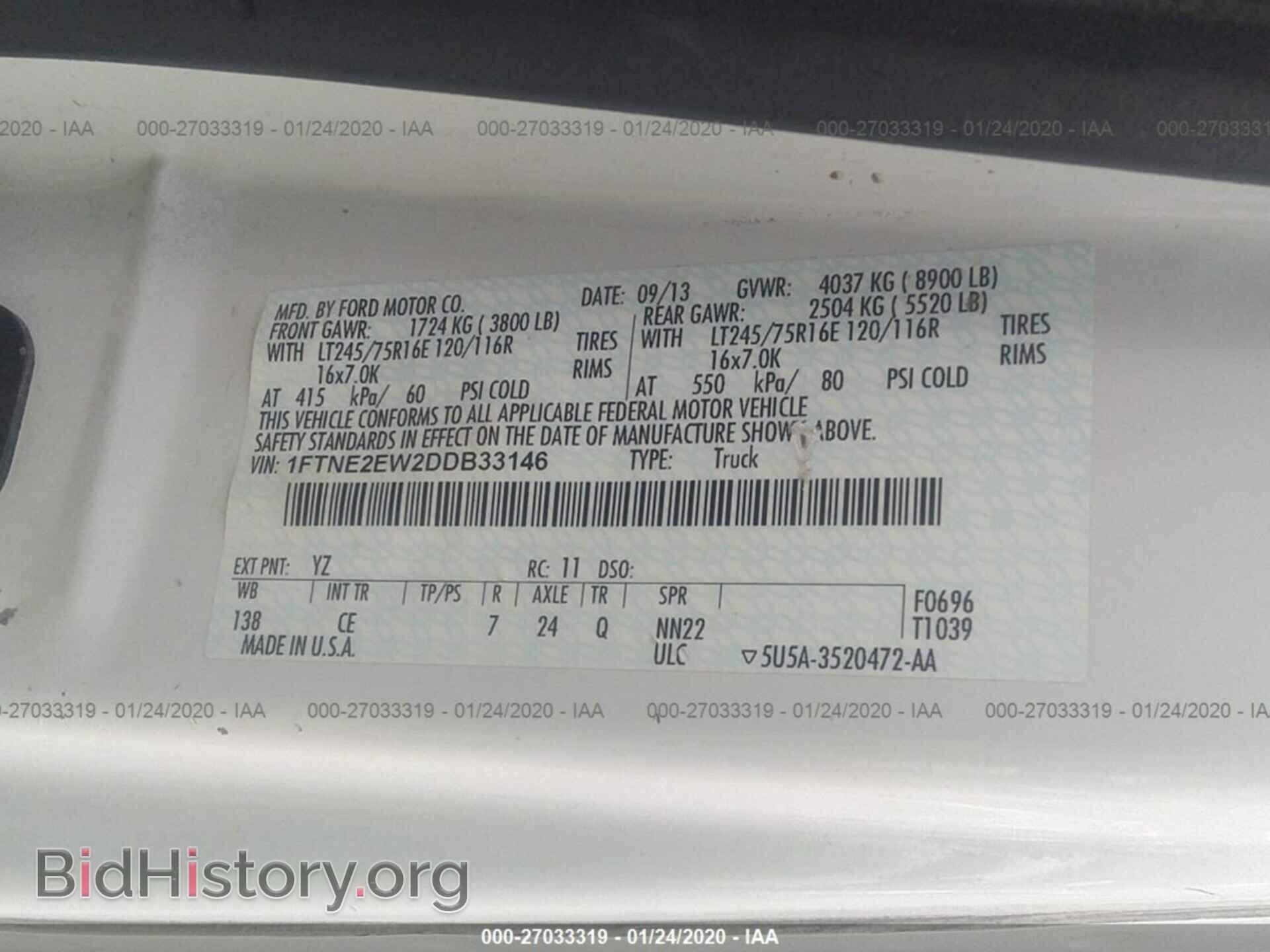 2013 FORD ECONOLINE - VIN: 1FTNE2EW2DDB33146 - Photo 9