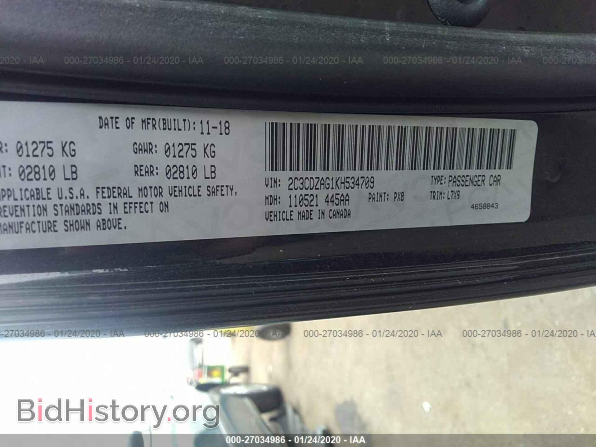 2019 DODGE CHALLENGER - VIN: 2C3CDZAG1KH534709 - Photo 9