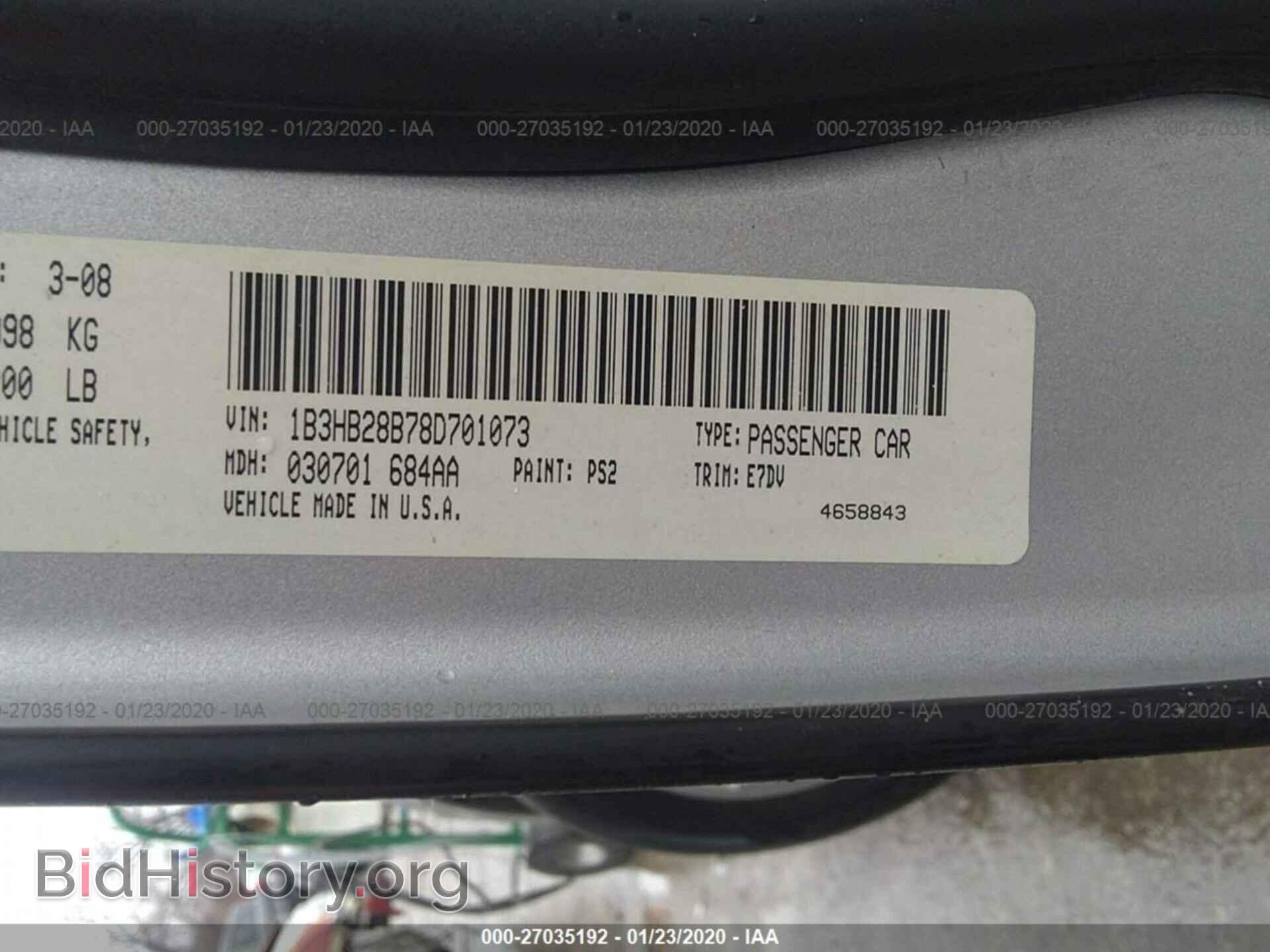 2008 DODGE CALIBER - VIN: 1B3HB28B78D701073 - Photo 9