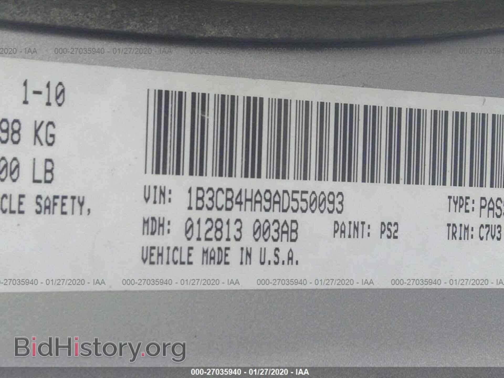 2010 DODGE CALIBER - VIN: 1B3CB4HA9AD550093 - Photo 9