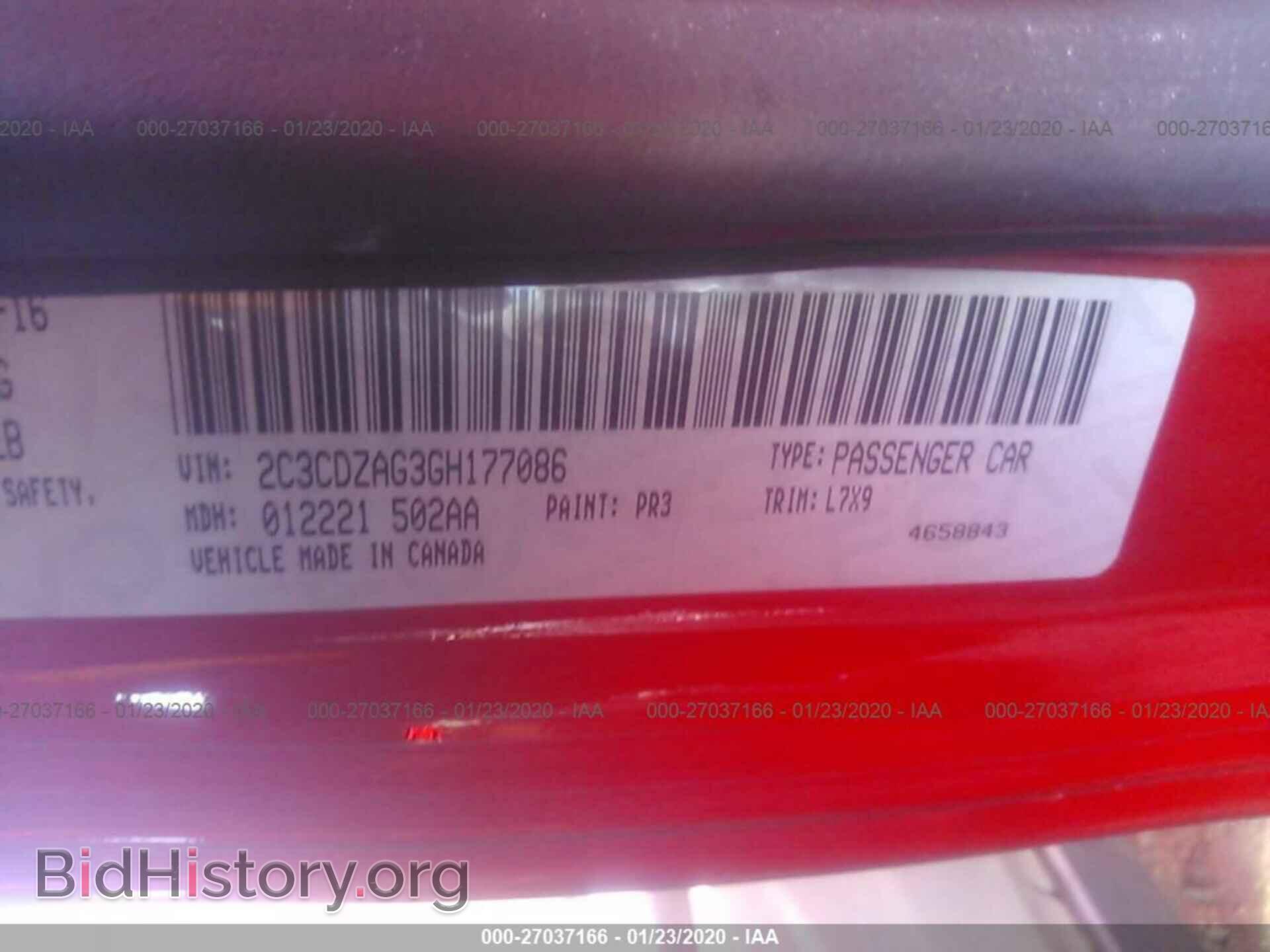 2016 DODGE CHALLENGER - VIN: 2C3CDZAG3GH177086 - Photo 9