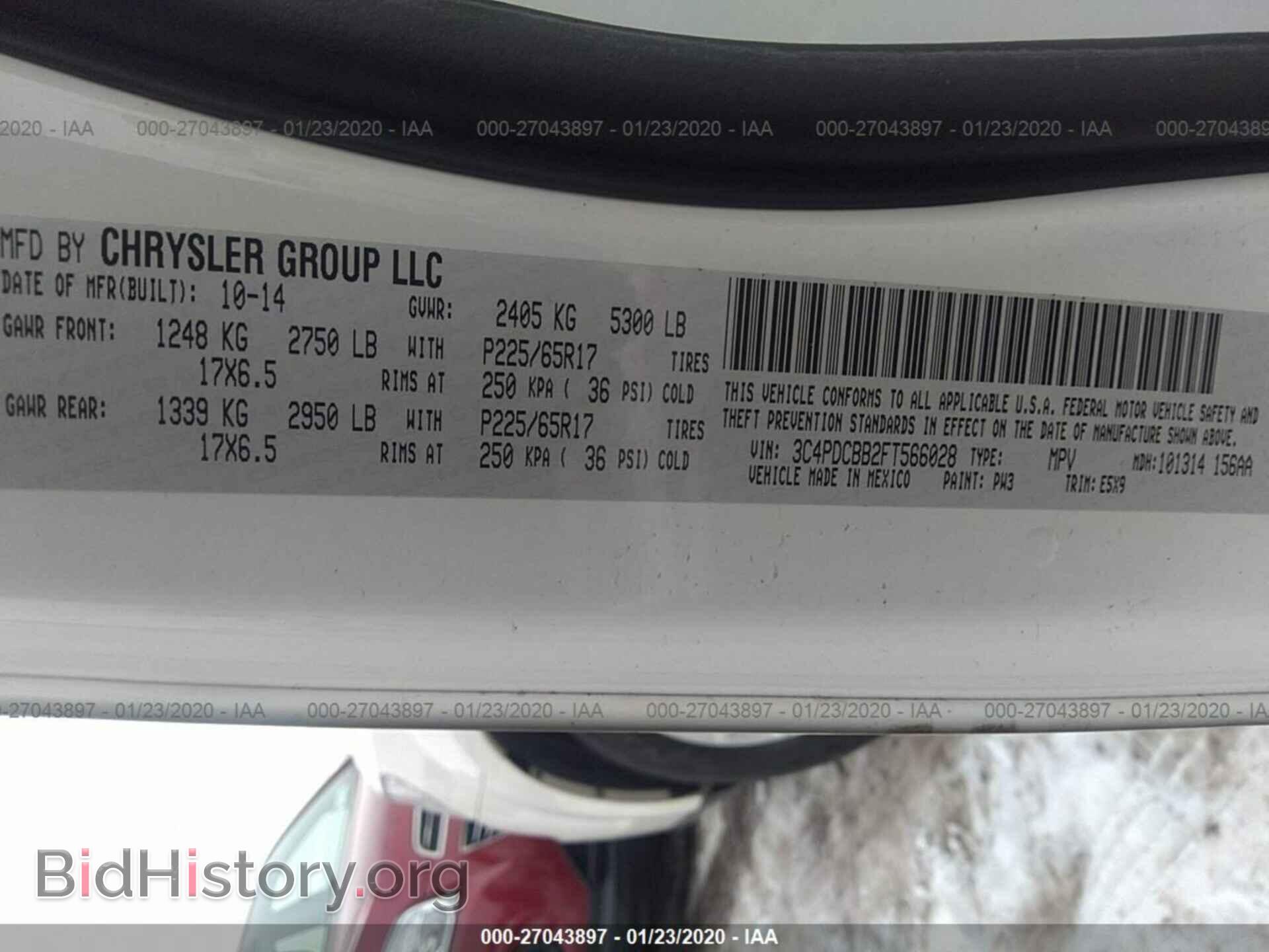 2015 DODGE JOURNEY - VIN: 3C4PDCBB2FT566028 - Photo 9