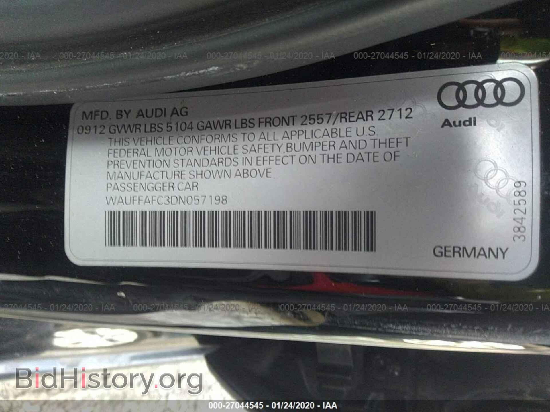 2013 AUDI A6 - VIN: WAUFFAFC3DN057198 - Photo 9