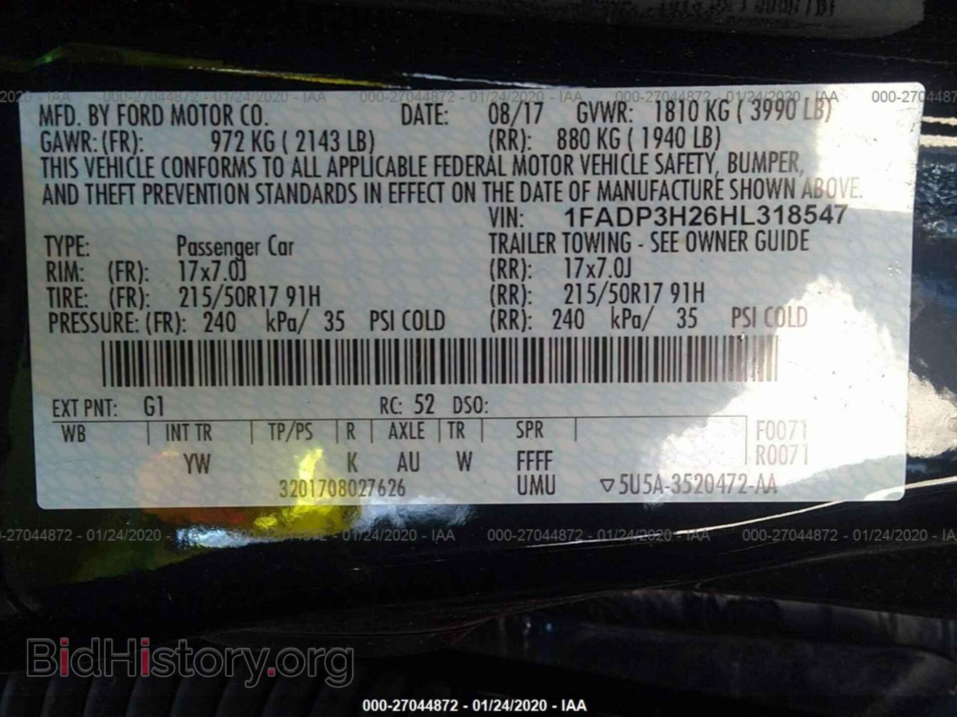 2017 FORD FOCUS - VIN: 1FADP3H26HL318547 - Photo 9