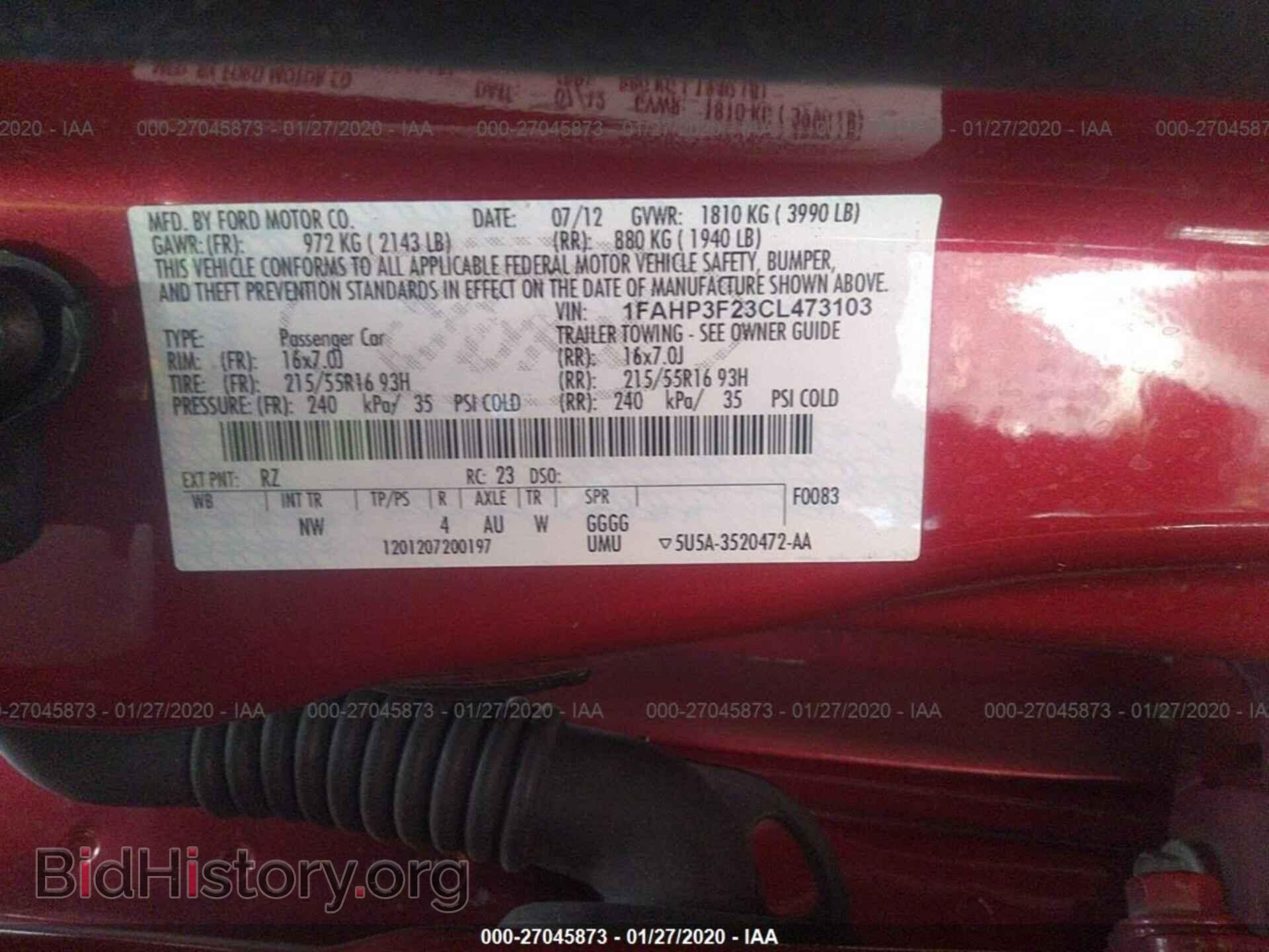 2012 FORD FOCUS - VIN: 1FAHP3F23CL473103 - Photo 9