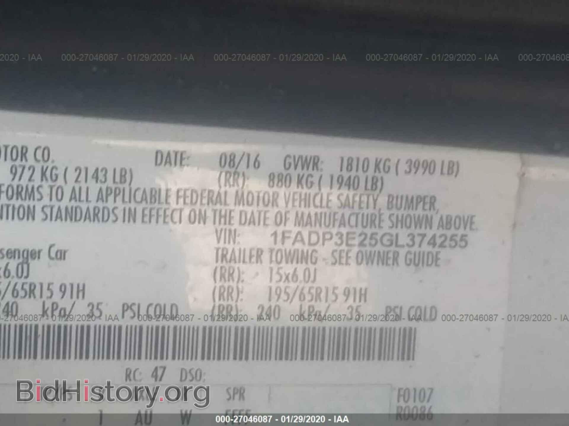 2016 FORD FOCUS - VIN: 1FADP3E25GL374255 - Фото 9
