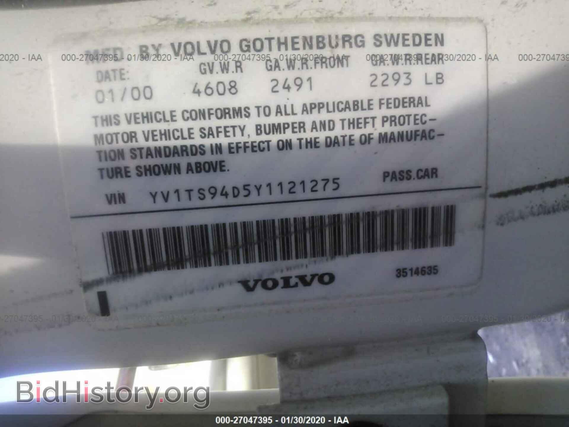 2000 VOLVO S80 - VIN: YV1TS94D5Y1121275 - Photo 9