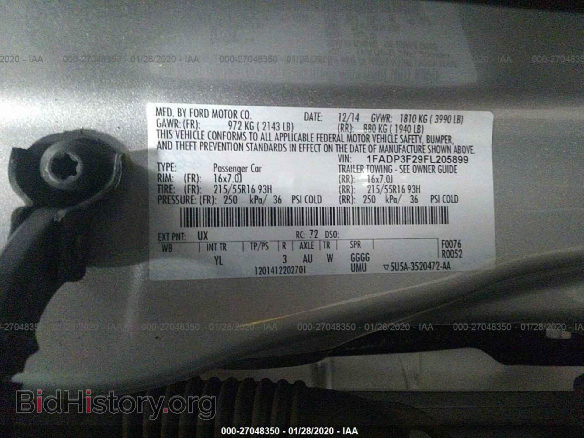 2015 FORD FOCUS - VIN: 1FADP3F29FL205899 - Фото 9