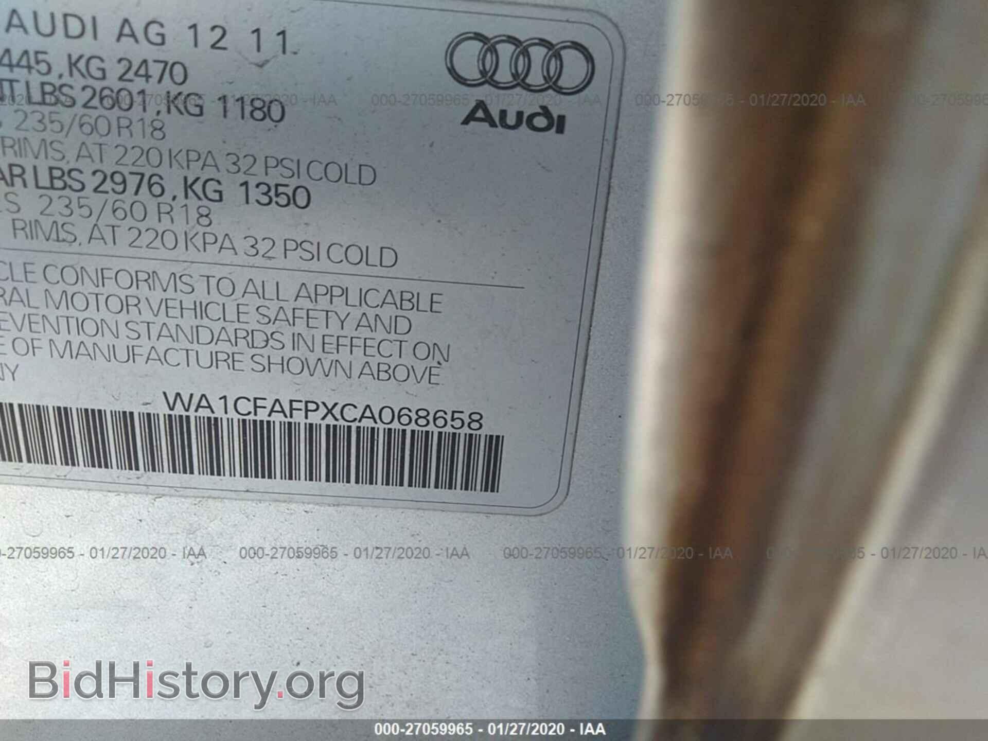 2012 AUDI Q5 - VIN: WA1CFAFPXCA068658 - Photo 9