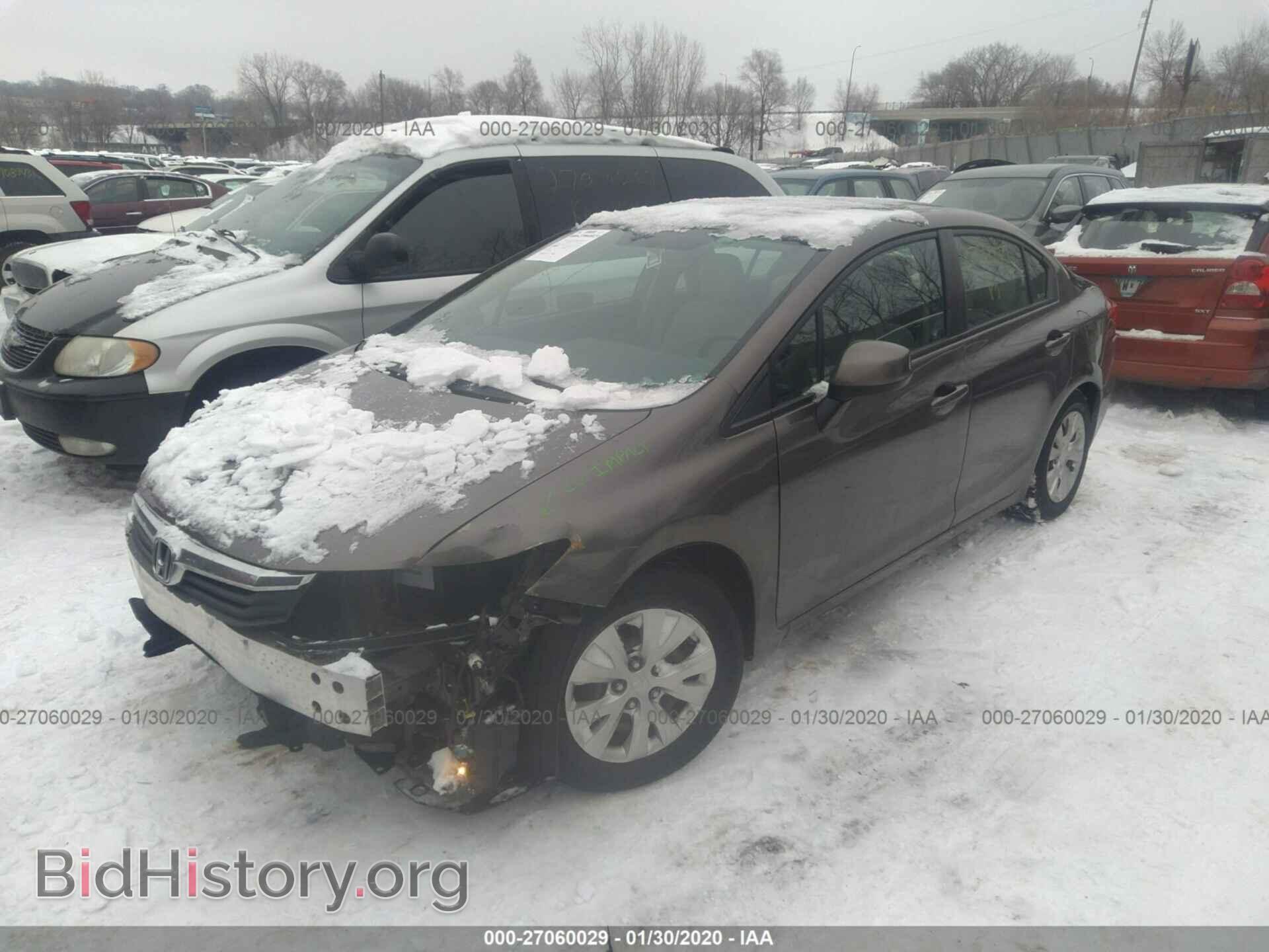 2012 HONDA CIVIC - VIN: 2HGFB2F50CH596733 - Фото 2