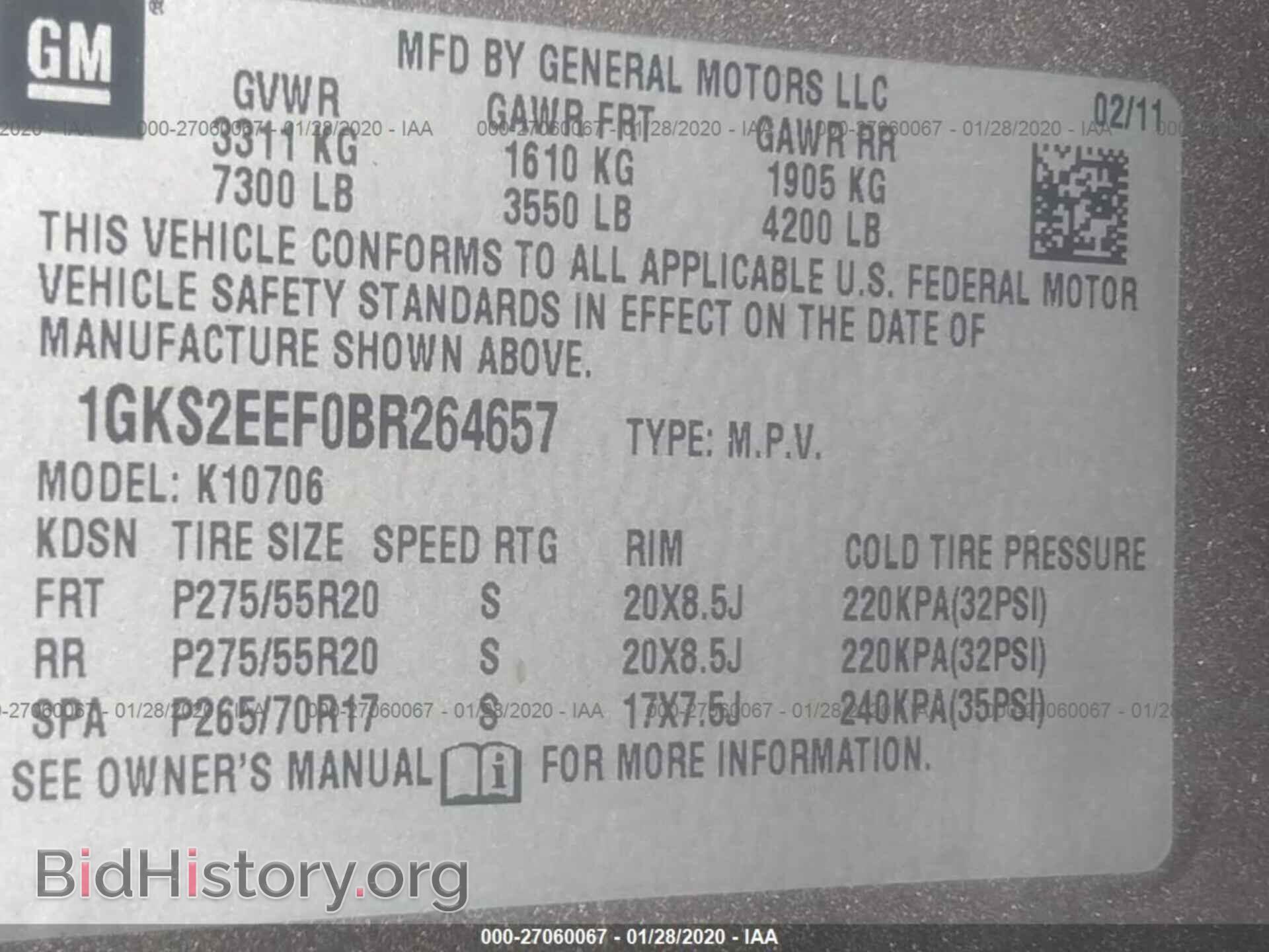 2011 GMC YUKON - VIN: 1GKS2EEF0BR264657 - Фото 9