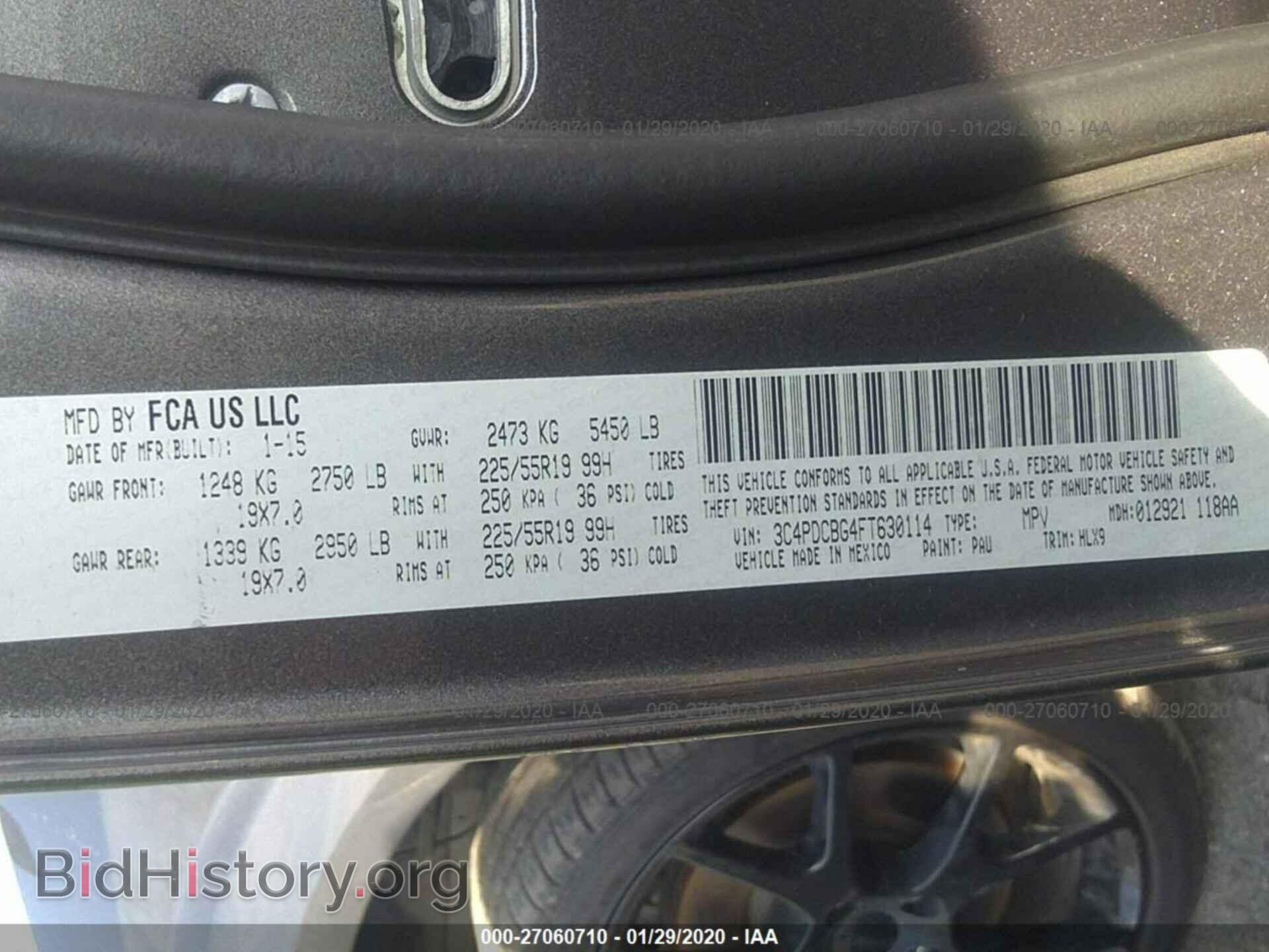2015 DODGE JOURNEY - VIN: 3C4PDCBG4FT630114 - Photo 9