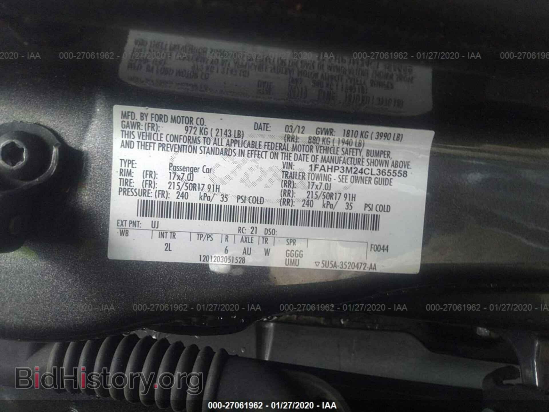 2012 FORD FOCUS - VIN: 1FAHP3M24CL365558 - Фото 9