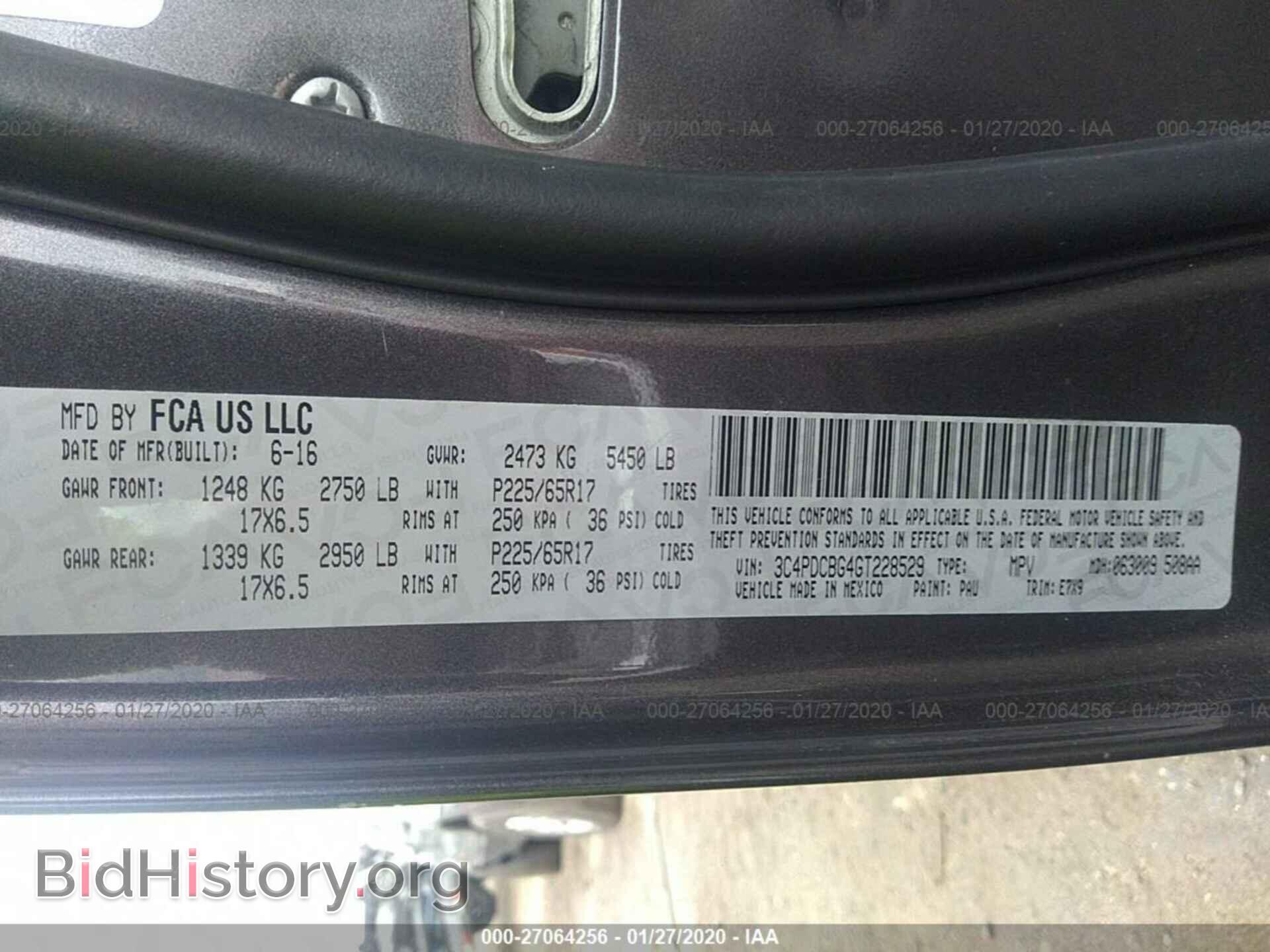 2016 DODGE JOURNEY - VIN: 3C4PDCBG4GT228529 - Фото 9