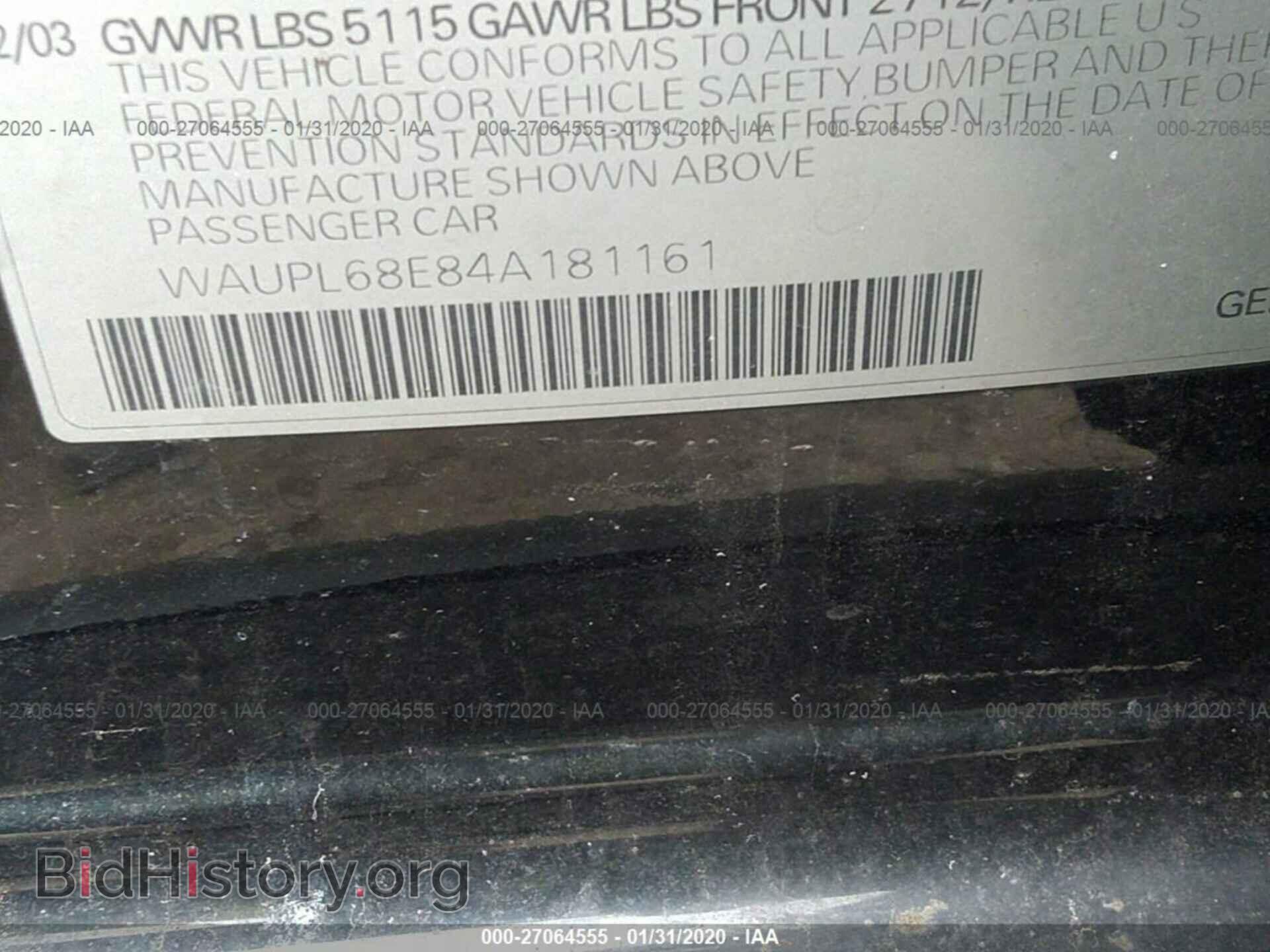2004 AUDI S4 - VIN: WAUPL68E84A181161 - Photo 9