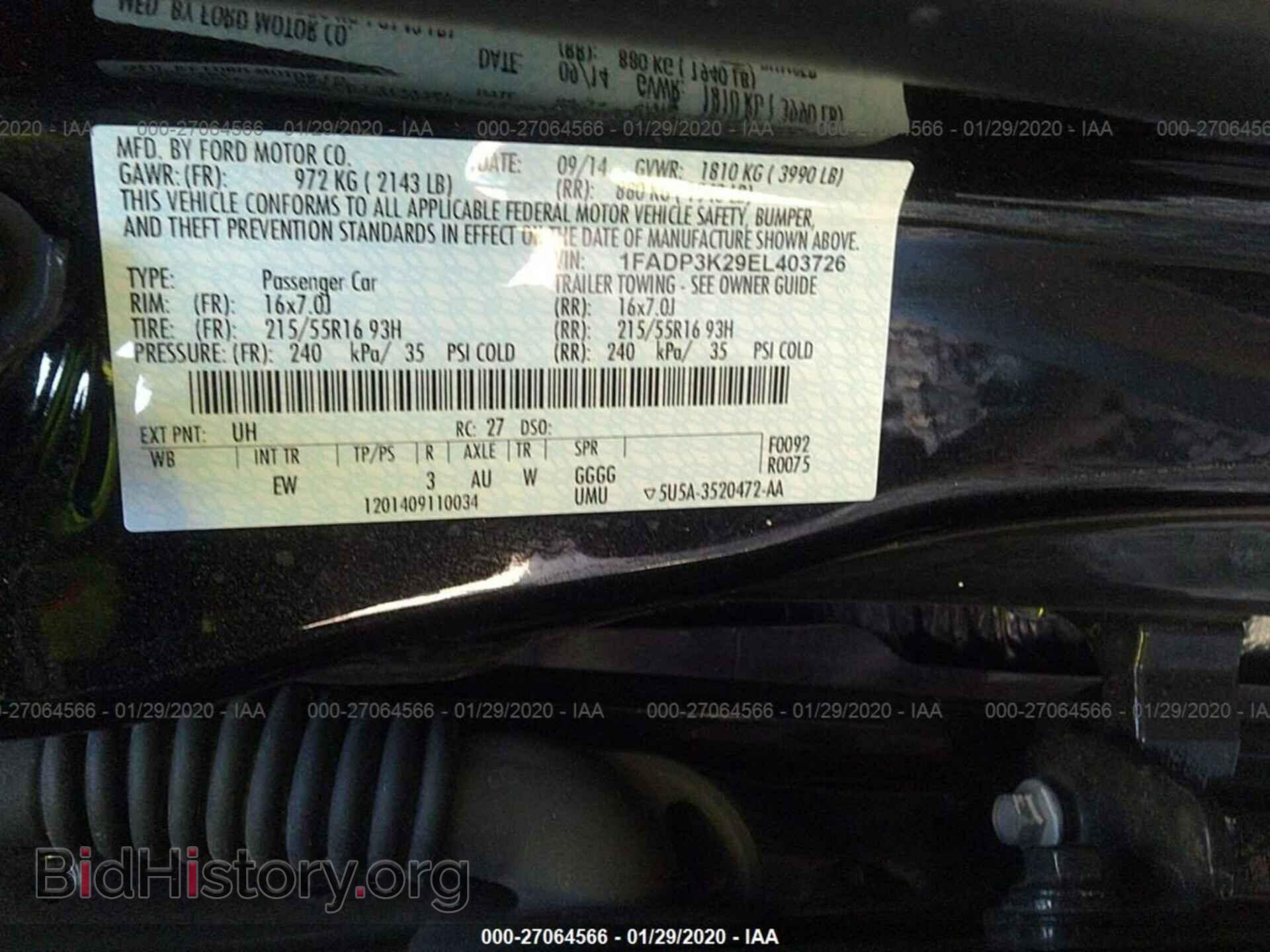 2014 FORD FOCUS - VIN: 1FADP3K29EL403726 - Photo 9
