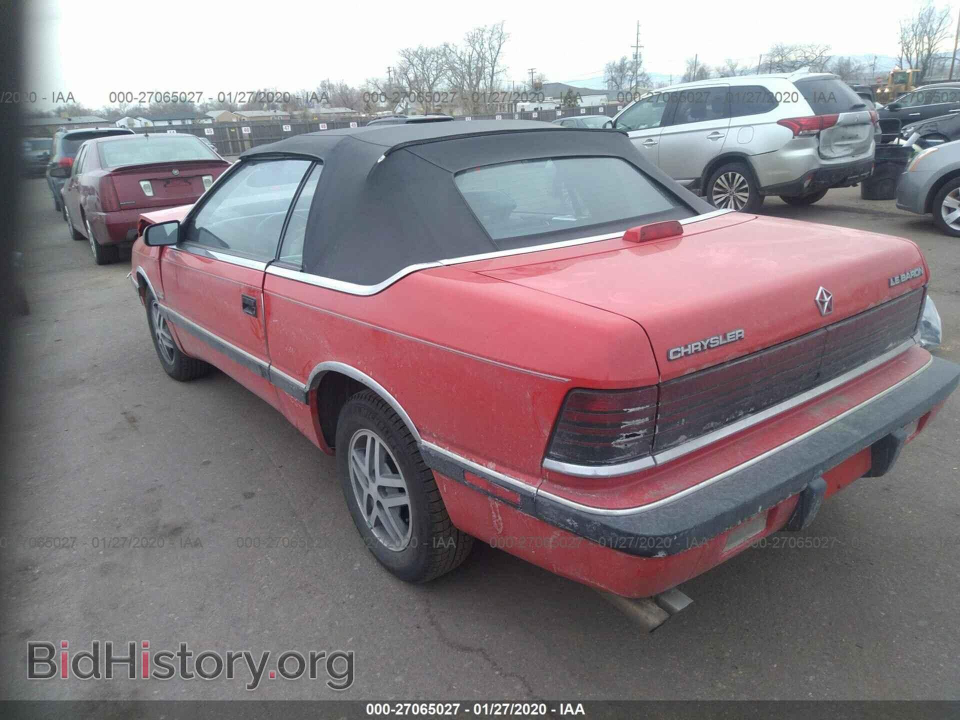 1988 CHRYSLER LEBARON - VIN: 1C3XJ55E3JG436030 - Фото 3
