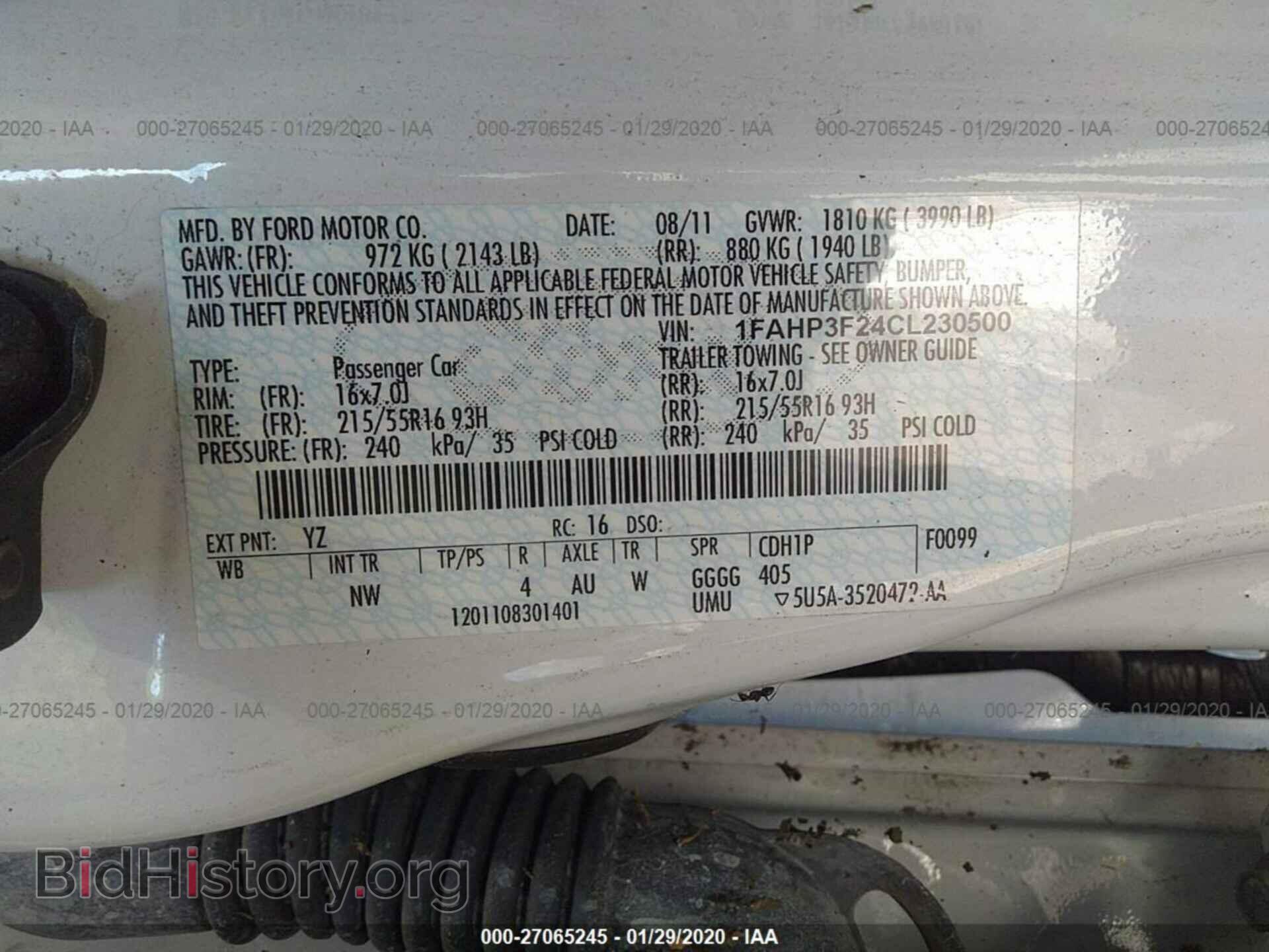 2012 FORD FOCUS - VIN: 1FAHP3F24CL230500 - Фото 9