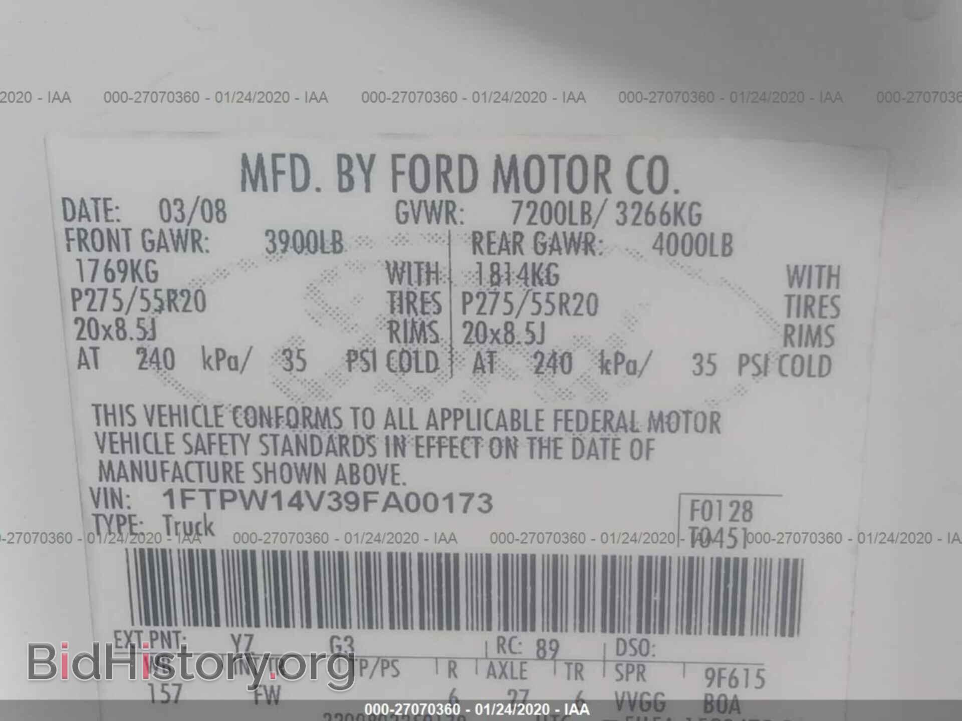 2009 FORD F150 - VIN: 1FTPW14V39FA00173 - Фото 9