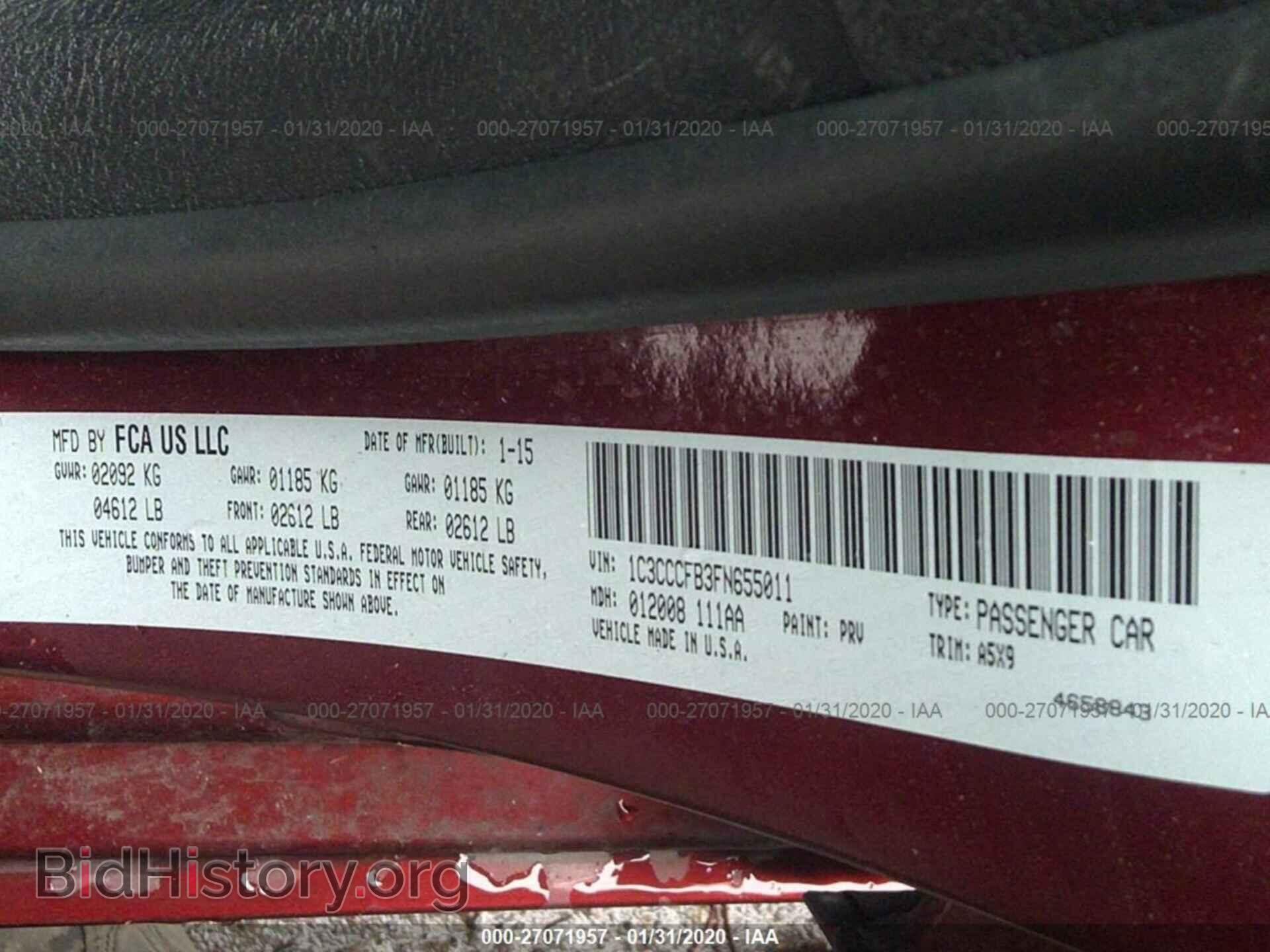 2015 CHRYSLER 200 - VIN: 1C3CCCFB3FN655011 - Photo 9