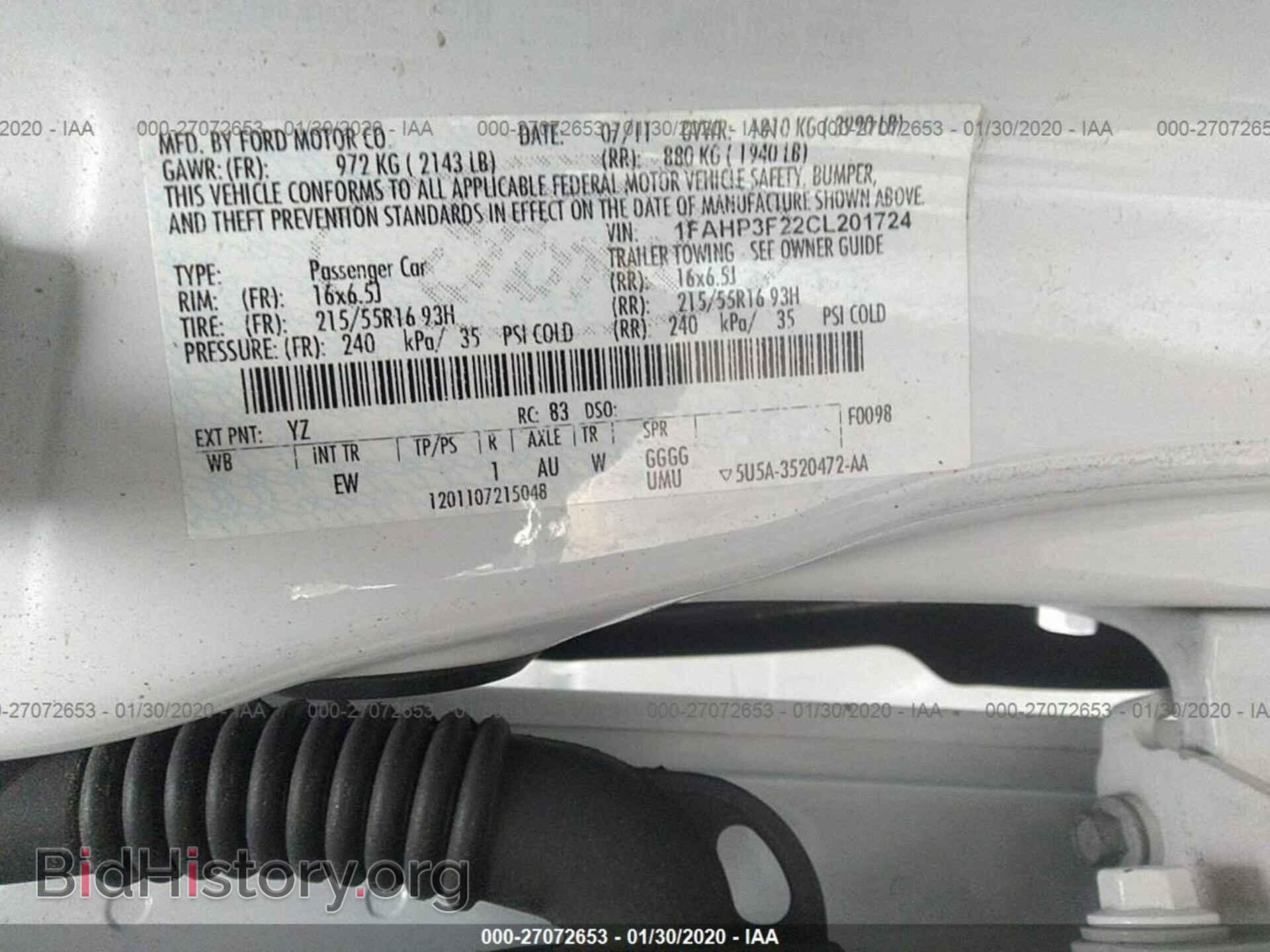 2012 FORD FOCUS - VIN: 1FAHP3F22CL201724 - Photo 9