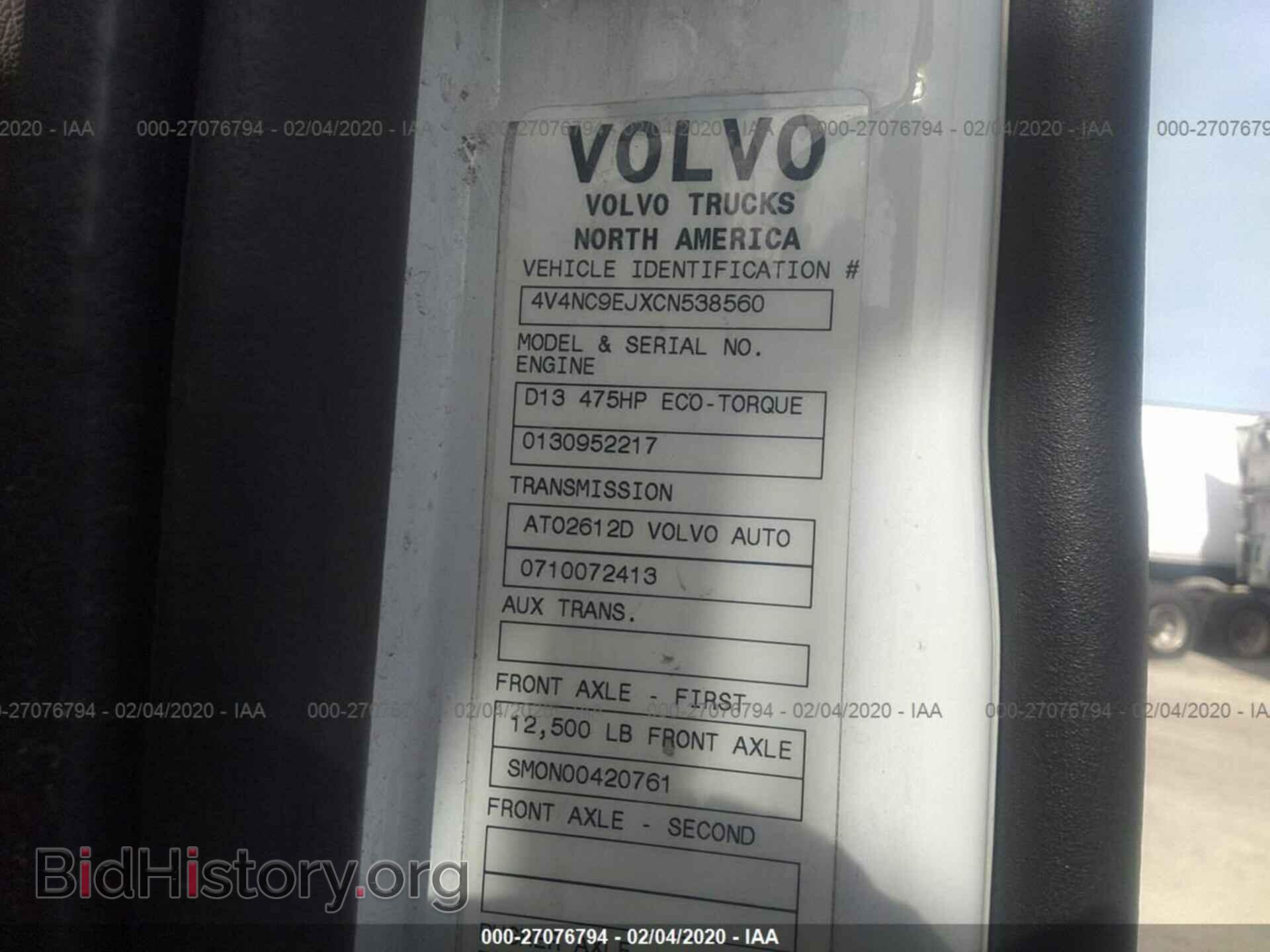 2012 VOLVO VN - VIN: 4V4NC9EJXCN538560 - Фото 9