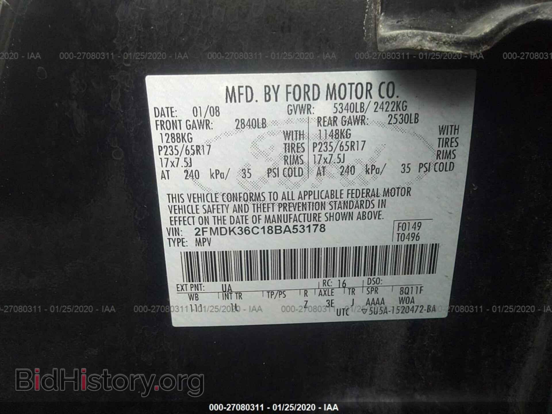 2008 FORD EDGE - VIN: 2FMDK36C18BA53178 - Photo 9