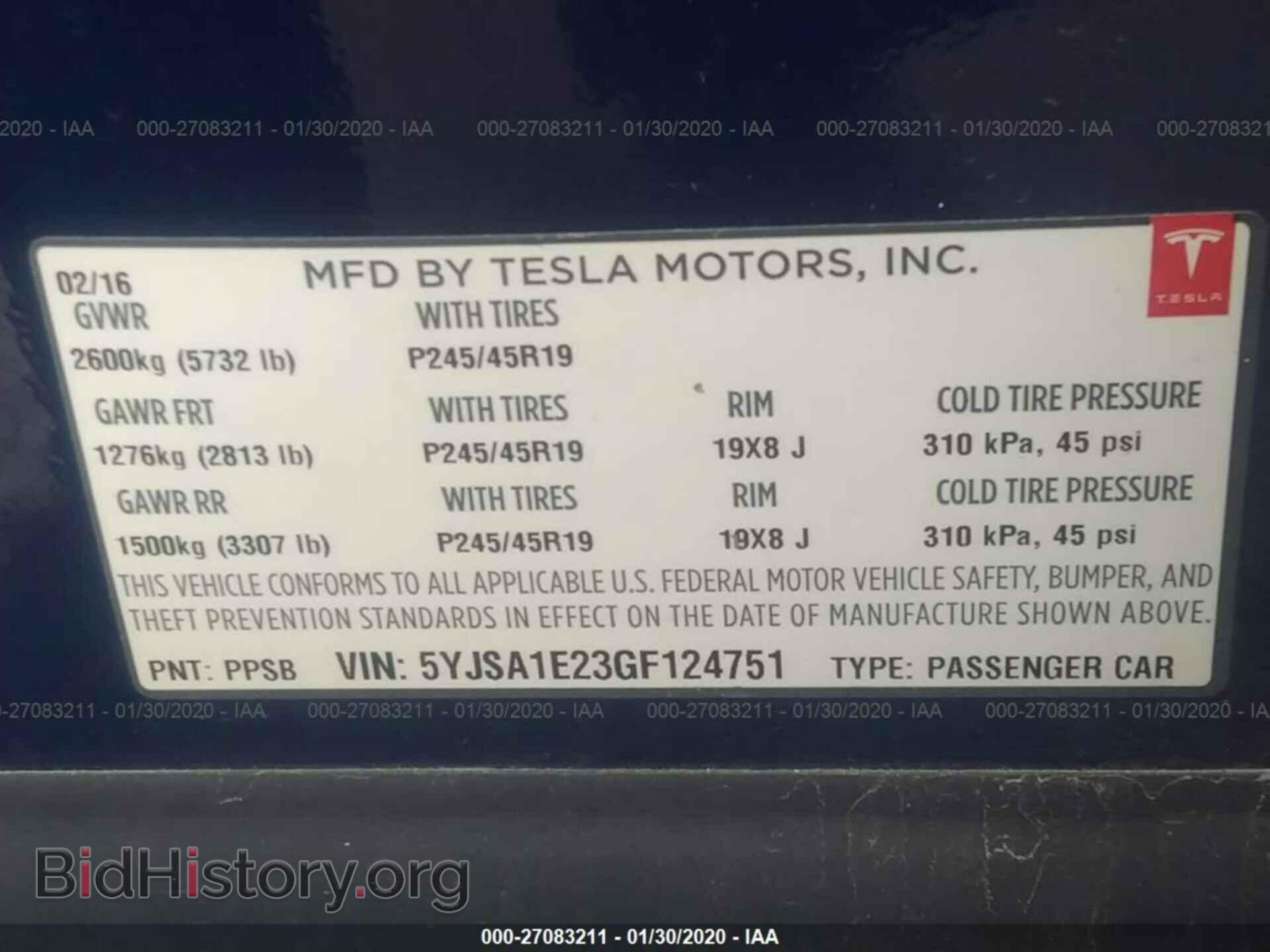 2016 TESLA MODEL S - VIN: 5YJSA1E23GF124751 - Photo 9