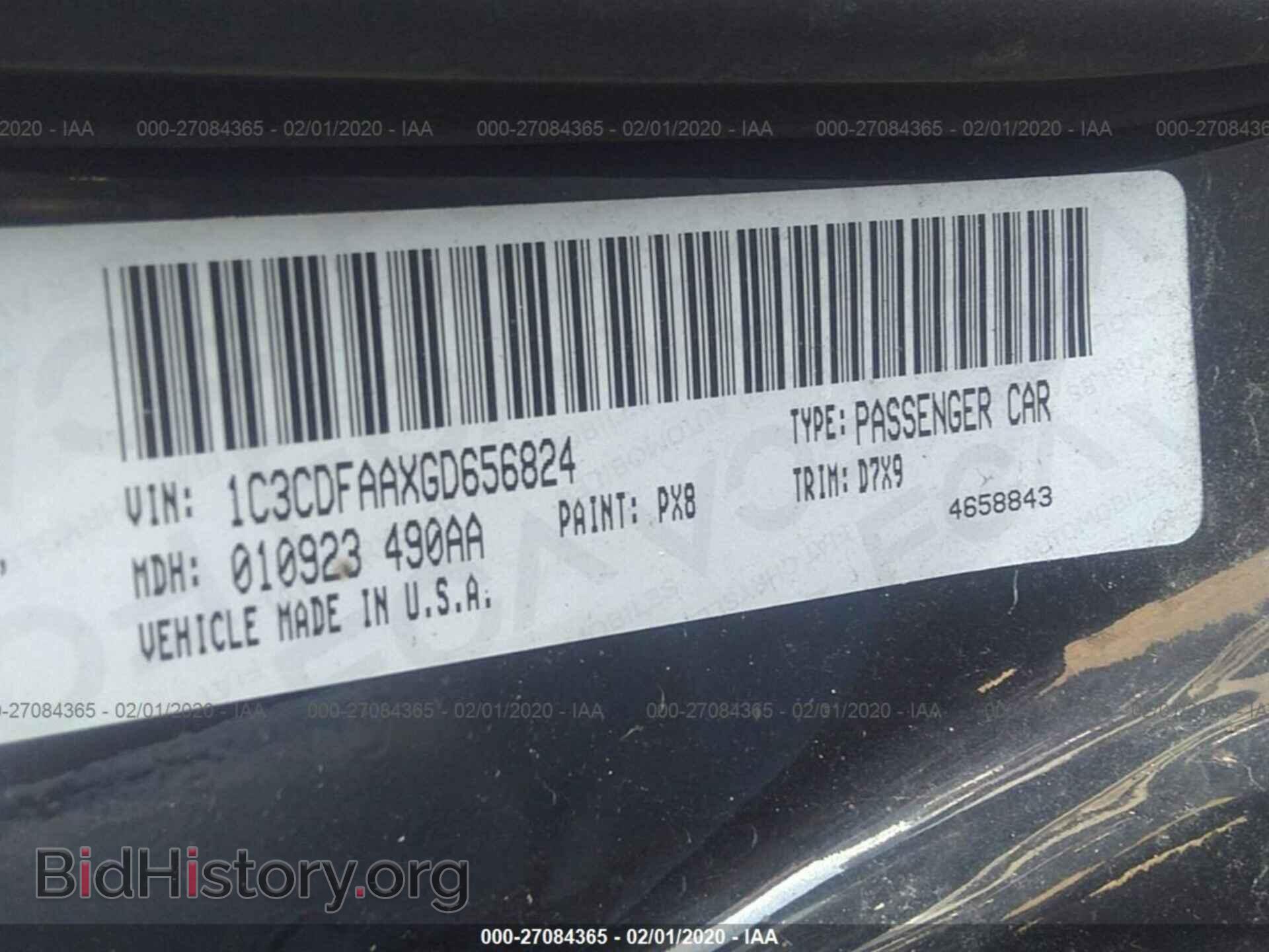 2016 DODGE DART - VIN: 1C3CDFAAXGD656824 - Фото 9