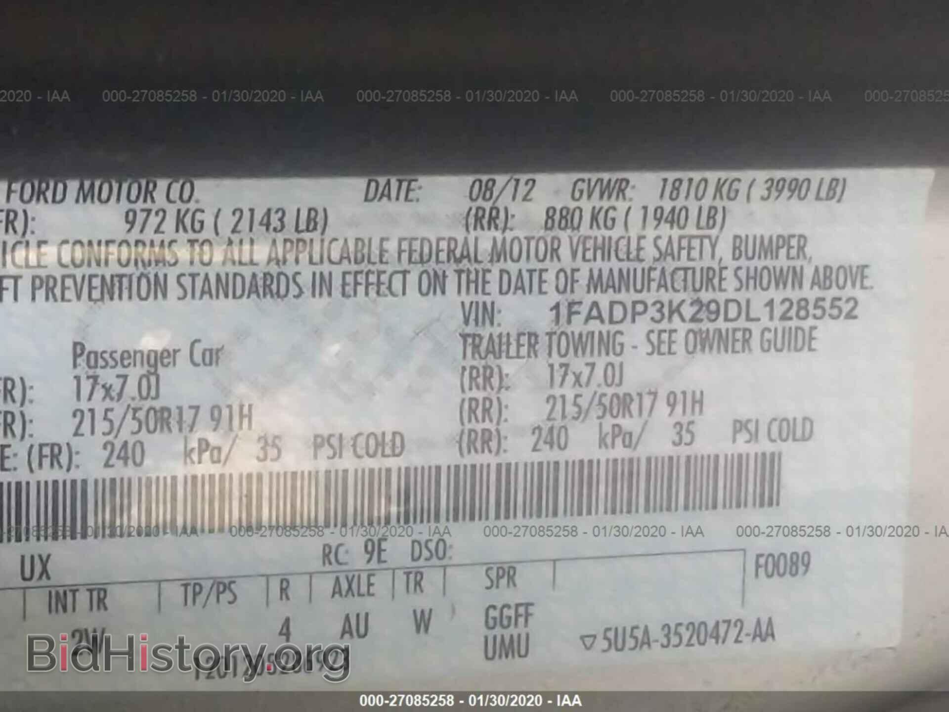 2013 FORD FOCUS - VIN: 1FADP3K29DL128552 - Photo 9