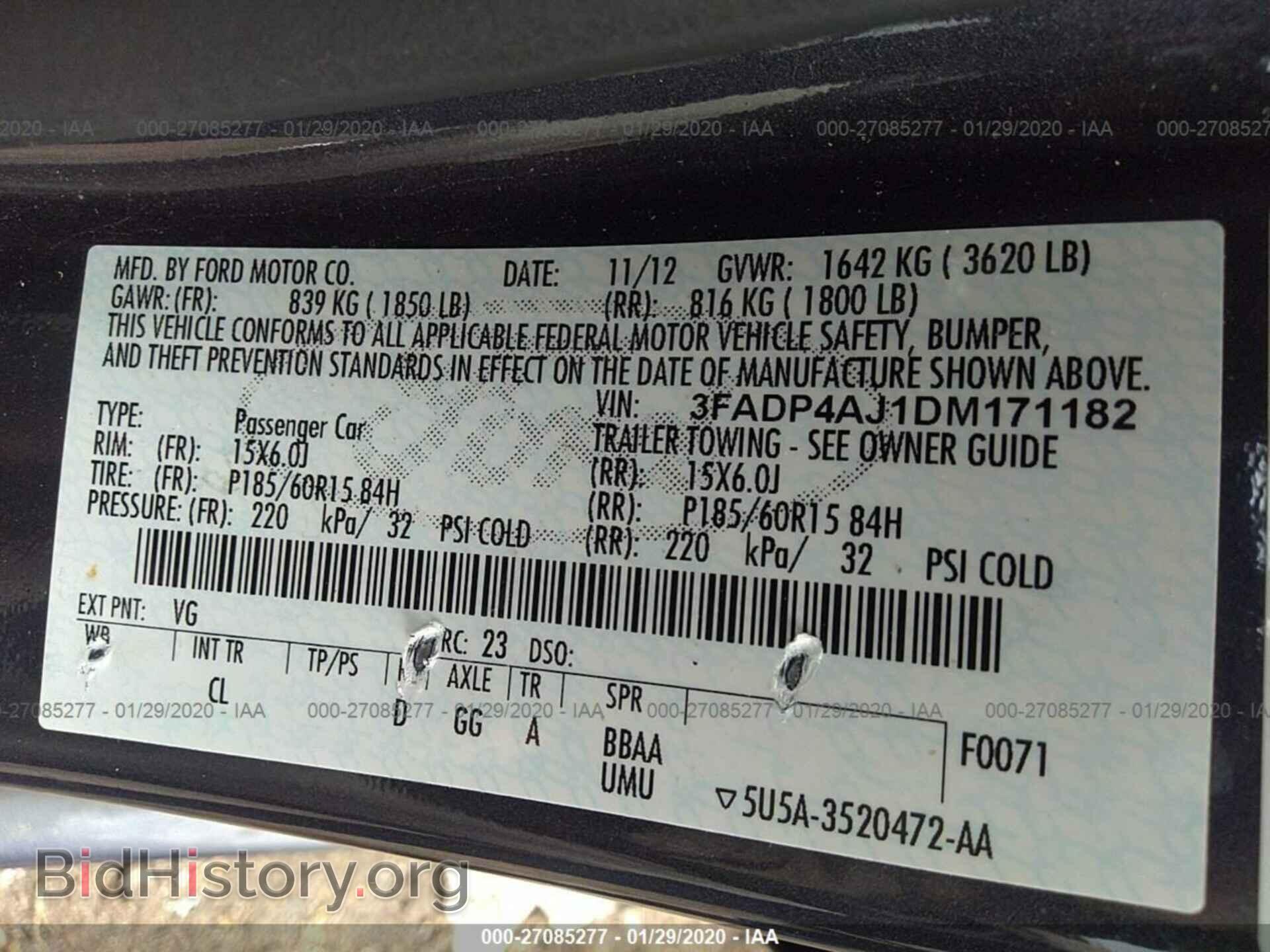 2013 FORD FIESTA - VIN: 3FADP4AJ1DM171182 - Фото 9