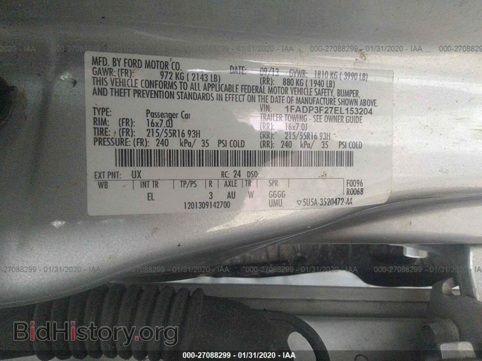 2014 FORD FOCUS - VIN: 1FADP3F27EL153204 - Photo 9