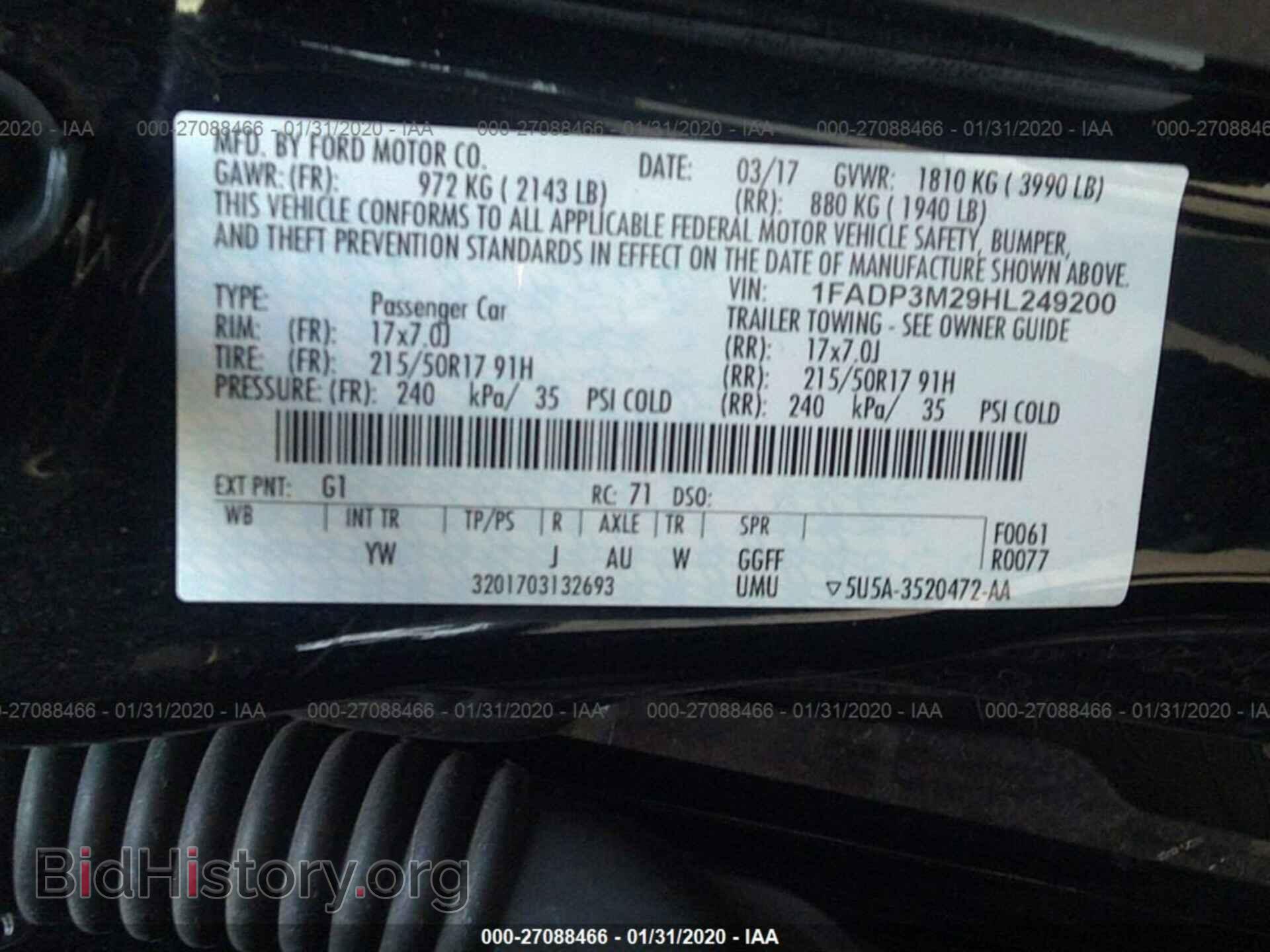 2017 FORD FOCUS - VIN: 1FADP3M29HL249200 - Photo 9