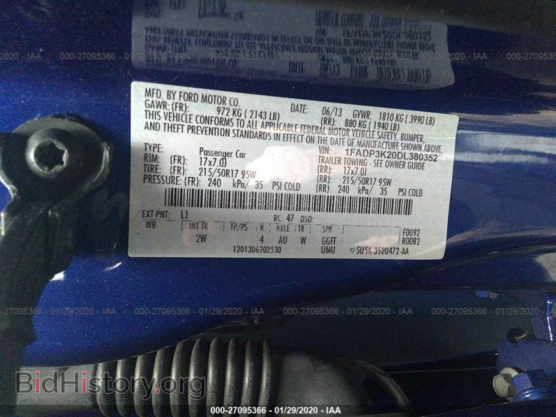 2013 FORD FOCUS - VIN: 1FADP3K20DL380352 - Фото 9