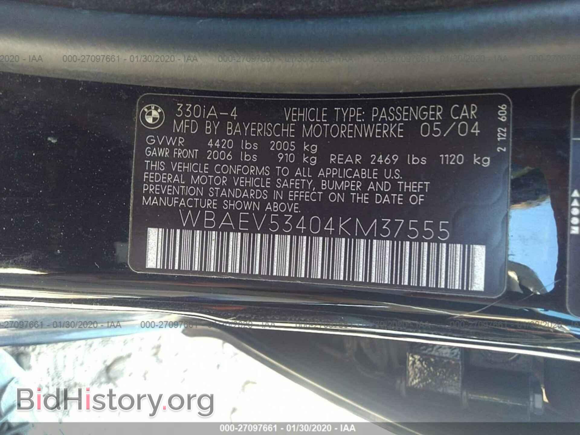 2004 BMW 330 - VIN: WBAEV53404KM37555 - Photo 9