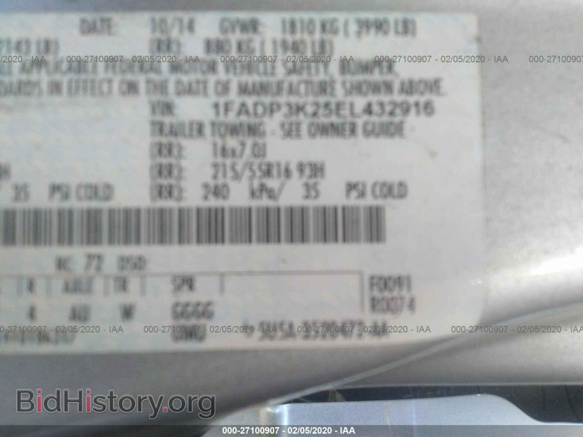 2014 FORD FOCUS - VIN: 1FADP3K25EL432916 - Photo 10
