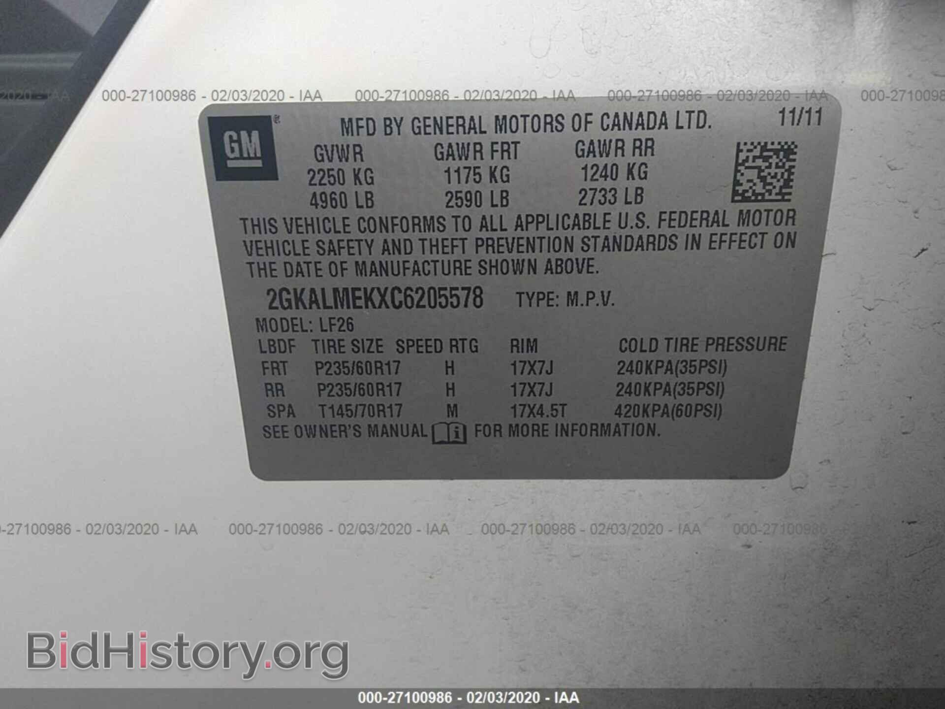 2012 GMC TERRAIN - VIN: 2GKALMEKXC6205578 - Photo 9
