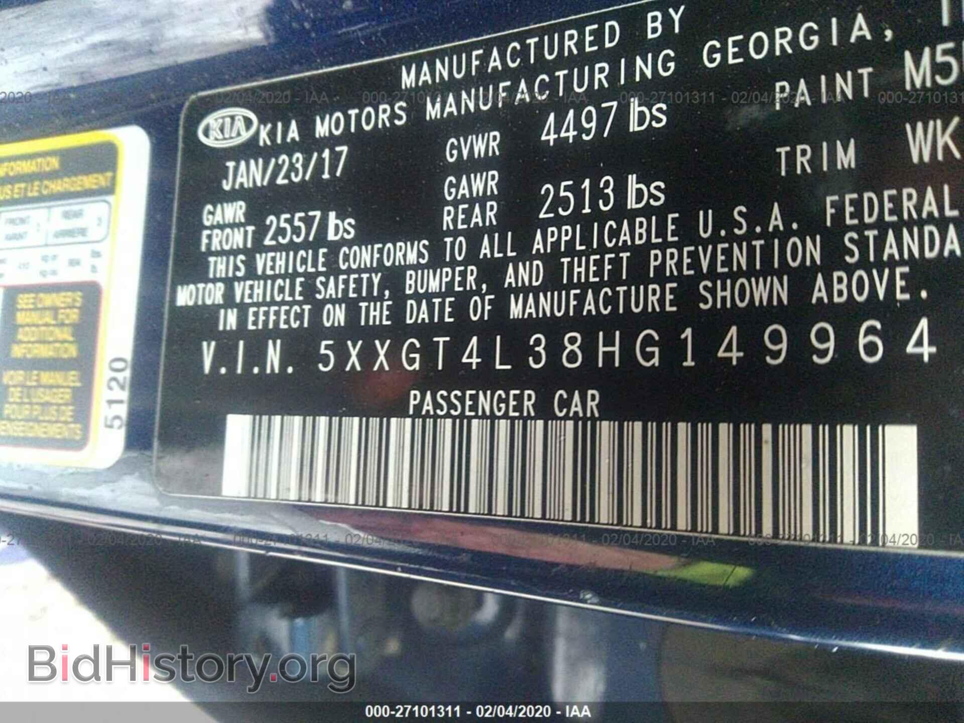 2017 KIA OPTIMA - VIN: 5XXGT4L38HG149964 - Фото 9