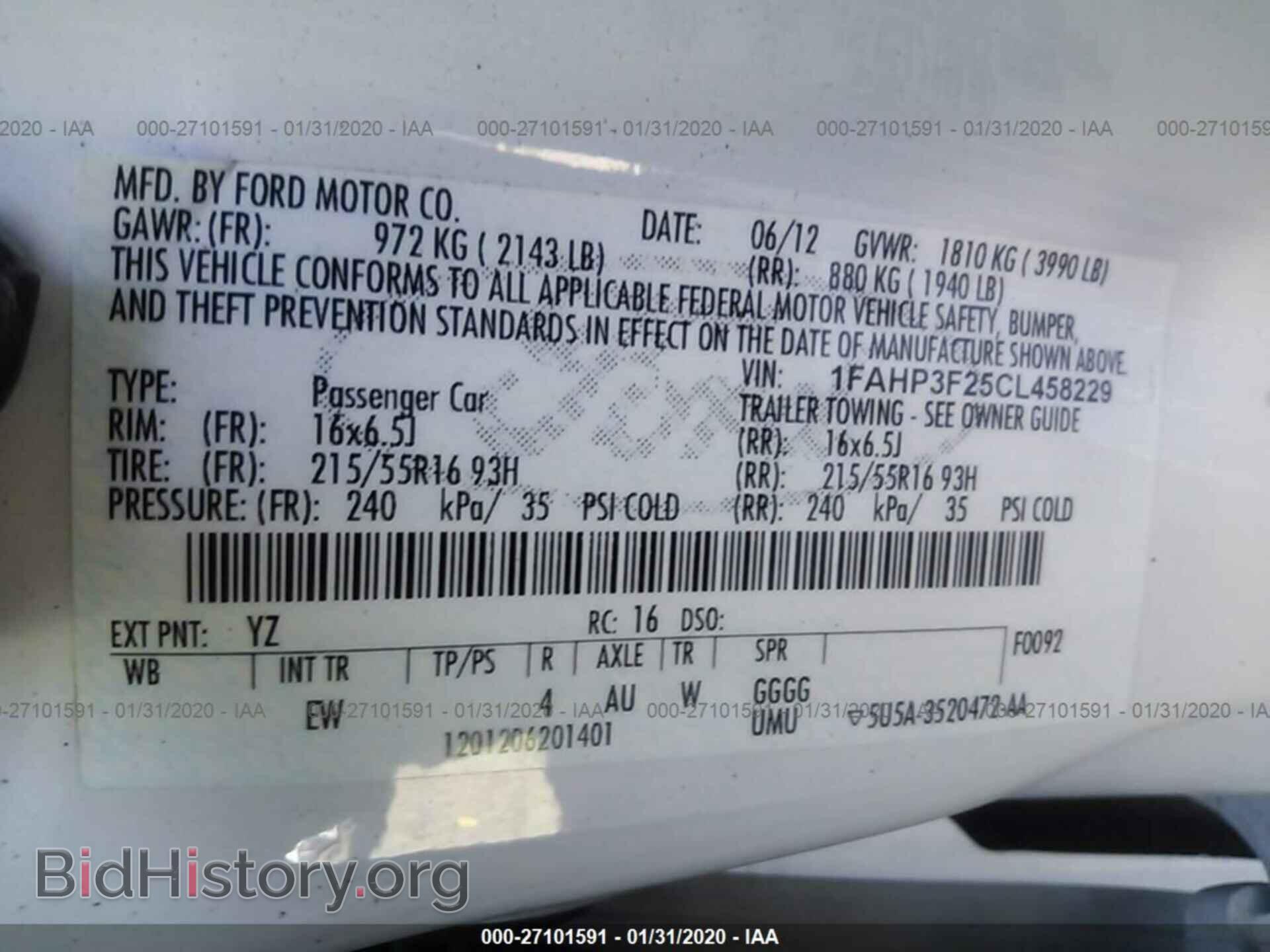 2012 FORD FOCUS - VIN: 1FAHP3F25CL458229 - Фото 9