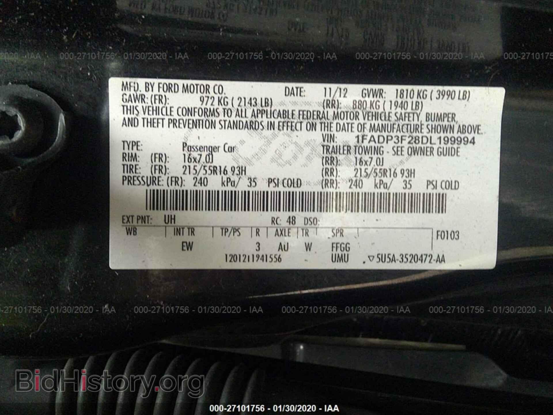 2013 FORD FOCUS - VIN: 1FADP3F28DL199994 - Photo 9