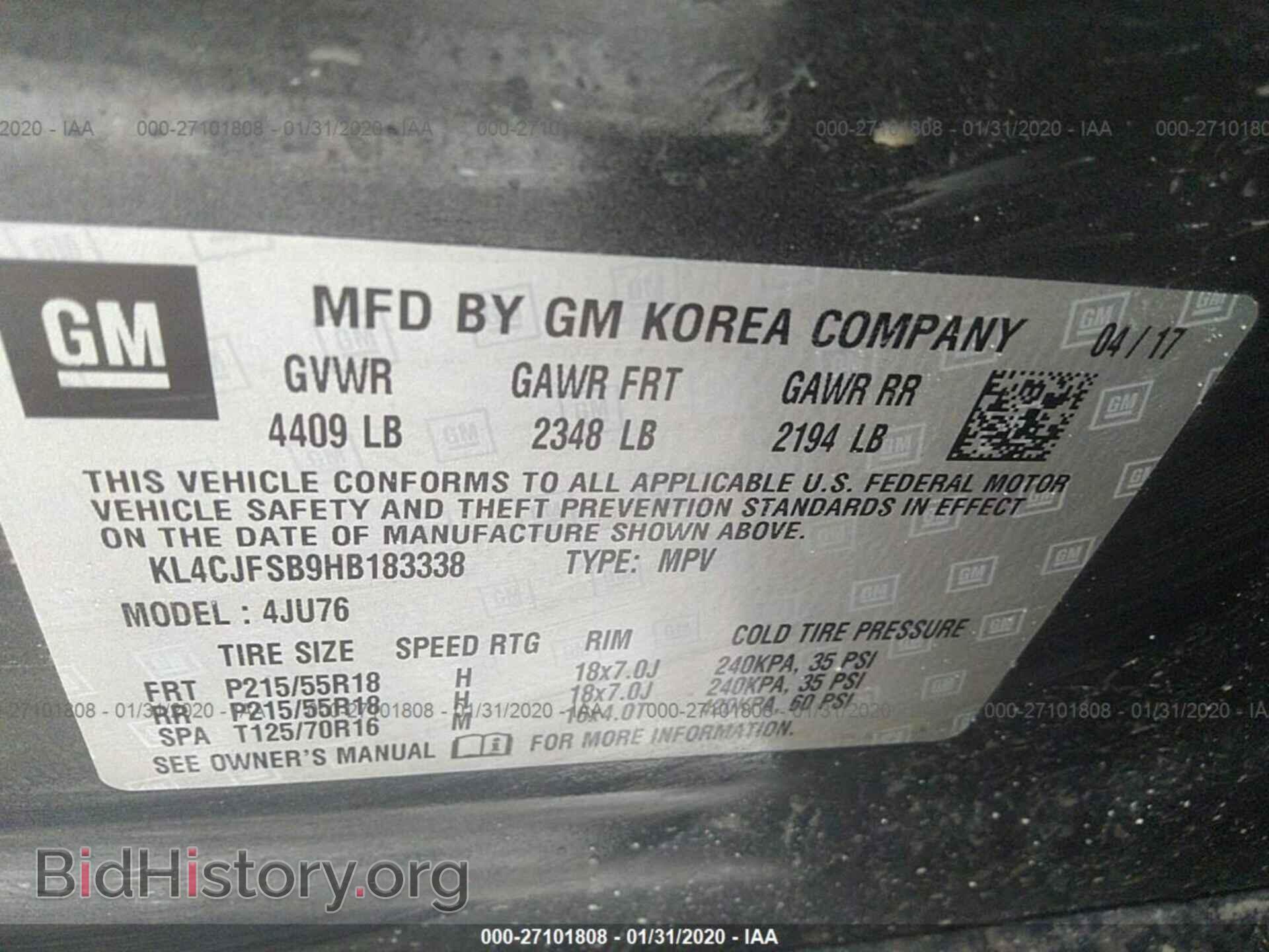 2017 BUICK ENCORE - VIN: KL4CJFSB9HB183338 - Photo 9