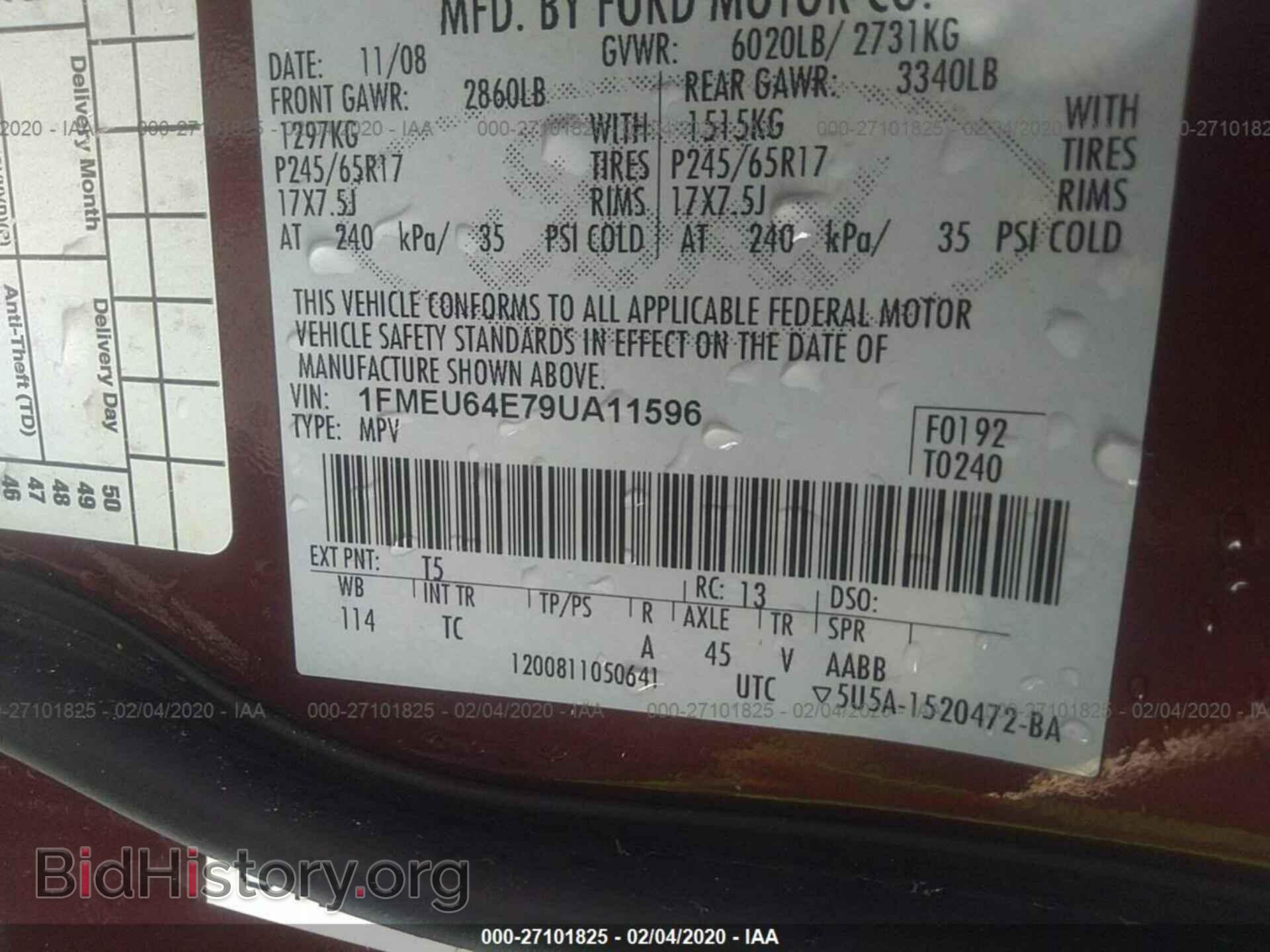 2009 FORD EXPLORER - VIN: 1FMEU64E79UA11596 - Фото 9
