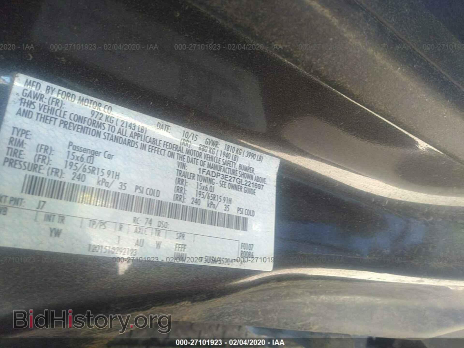 2016 FORD FOCUS - VIN: 1FADP3E27GL221697 - Photo 9